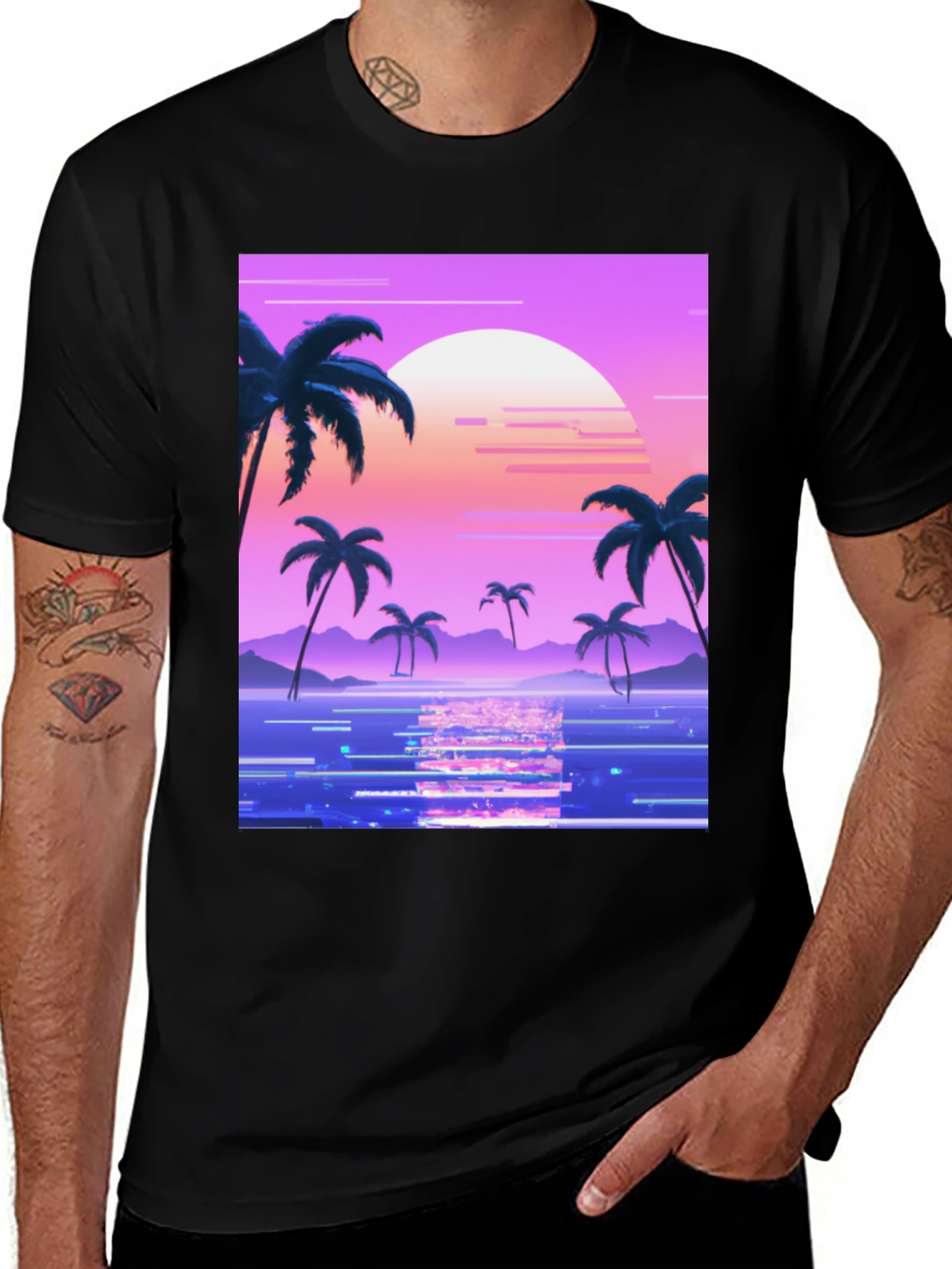 Vaporwave Sunset Graphic Tee