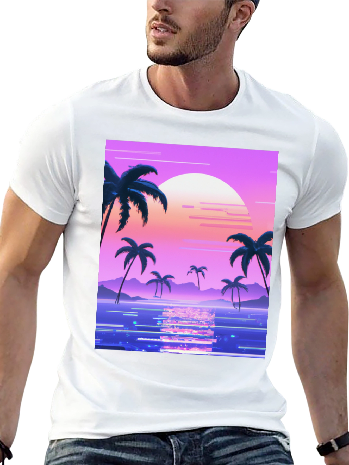 Vaporwave Sunset Graphic Tee