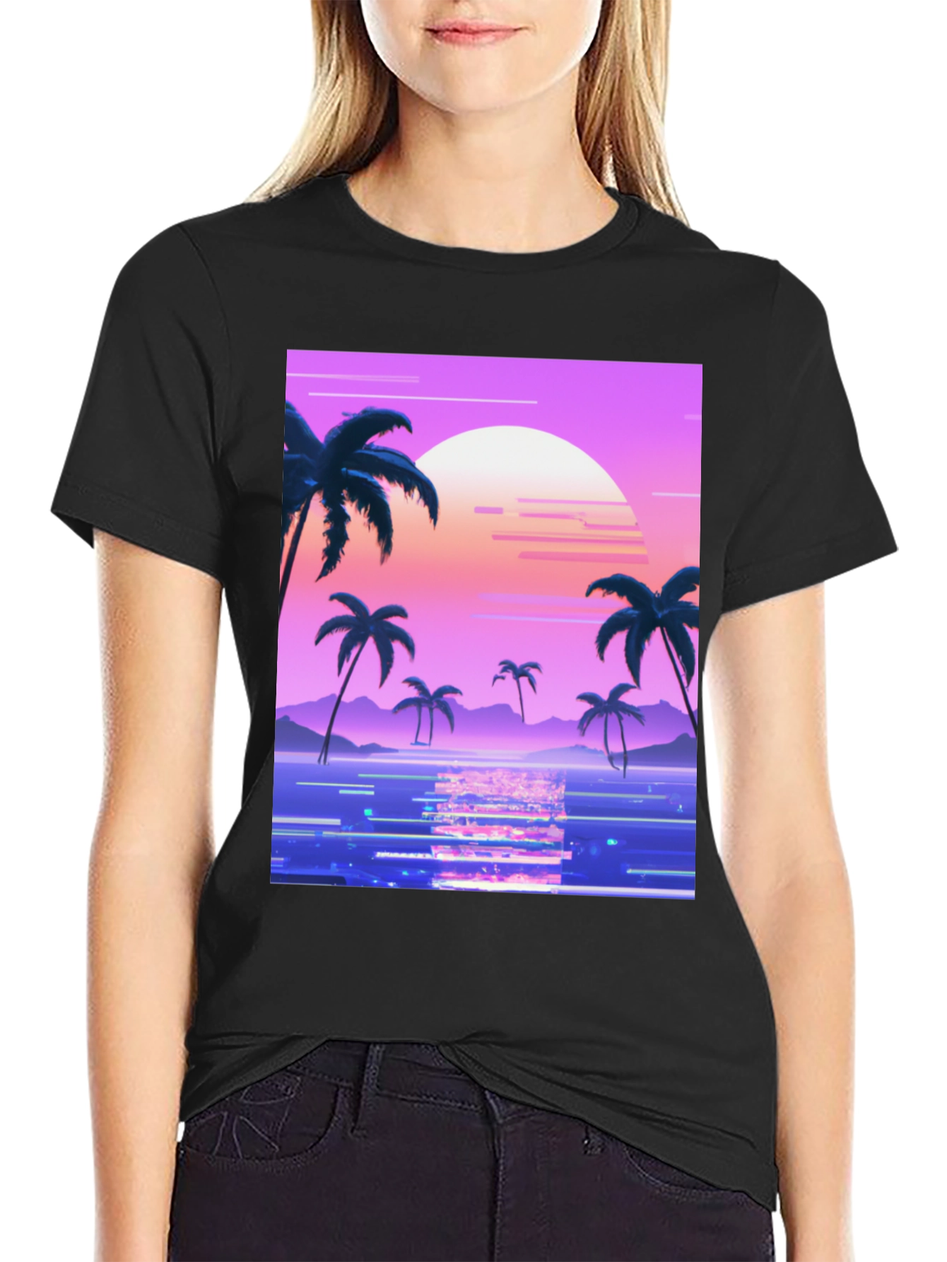 Vaporwave Sunset Graphic Tee