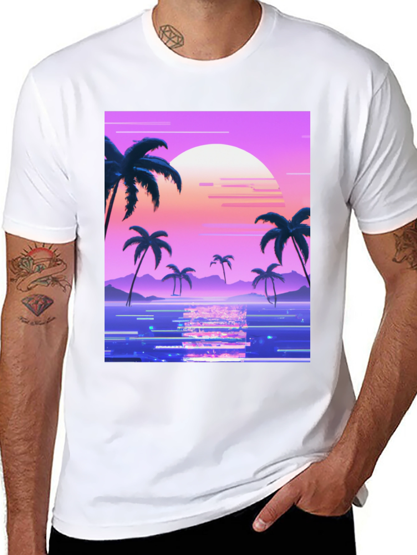 Vaporwave Sunset Graphic Tee