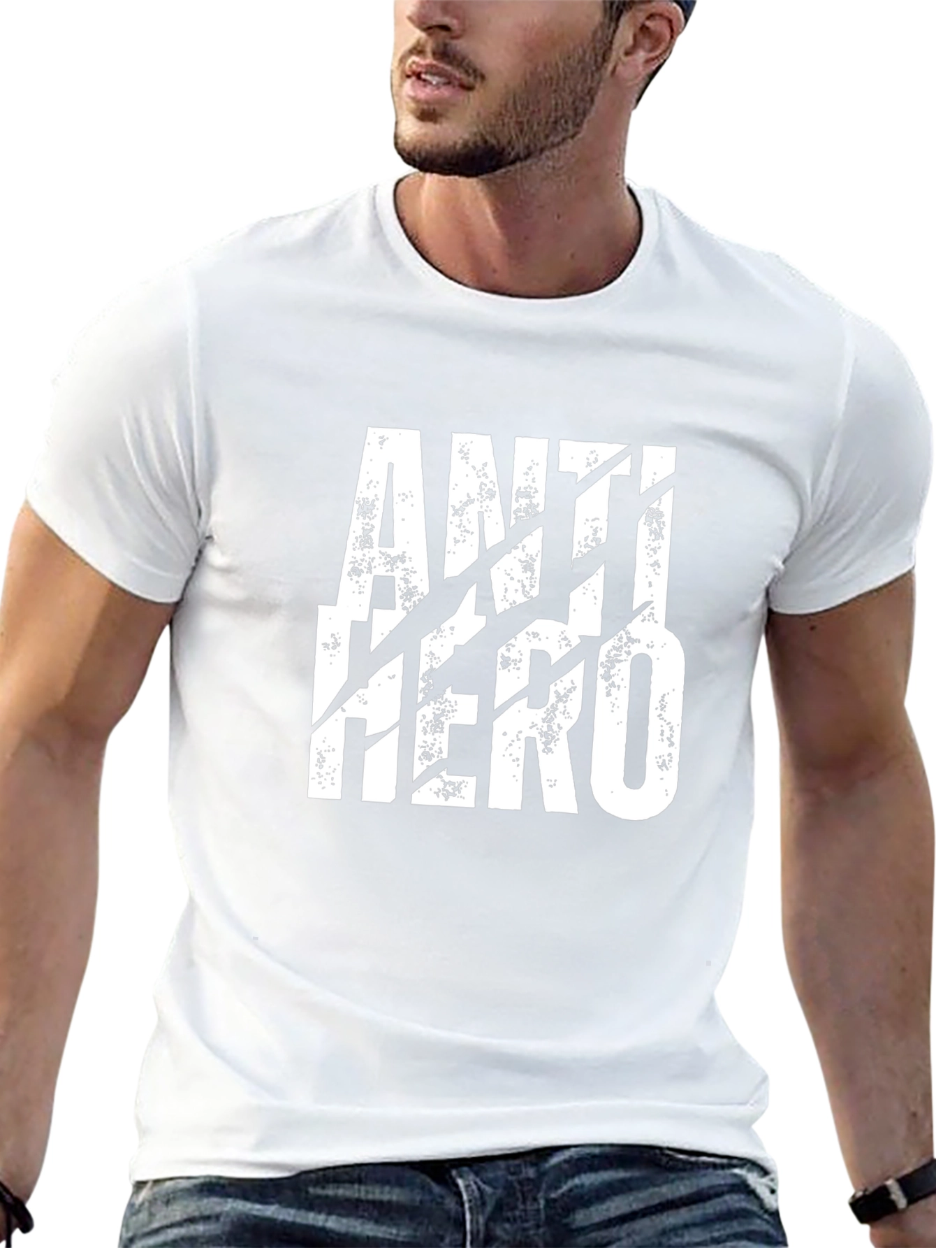 Anti-Hero Graphic Tee - Black Cotton T-Shirt
