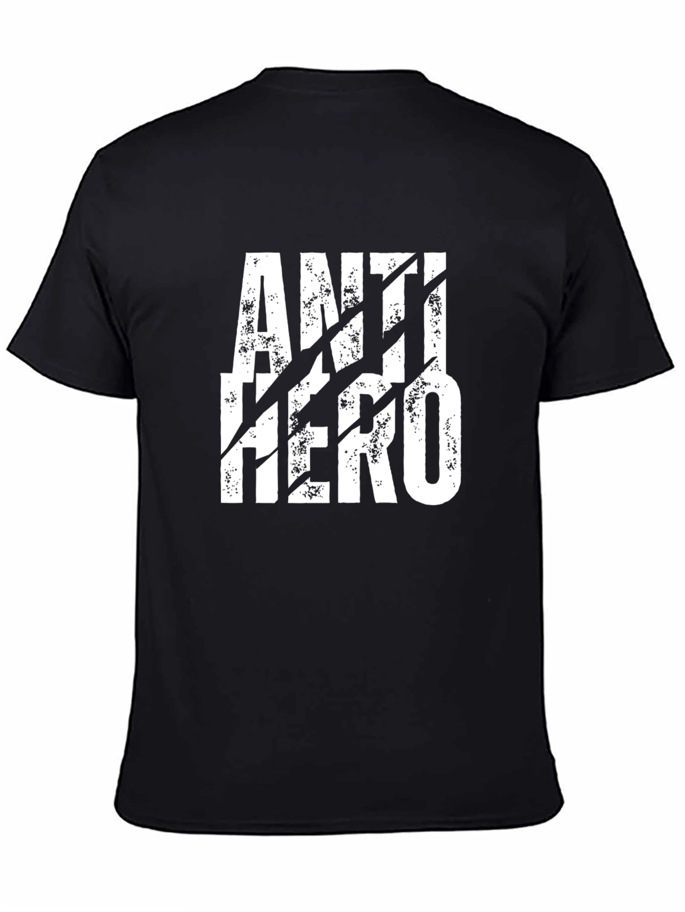 Anti-Hero Graphic Tee - Black Cotton T-Shirt