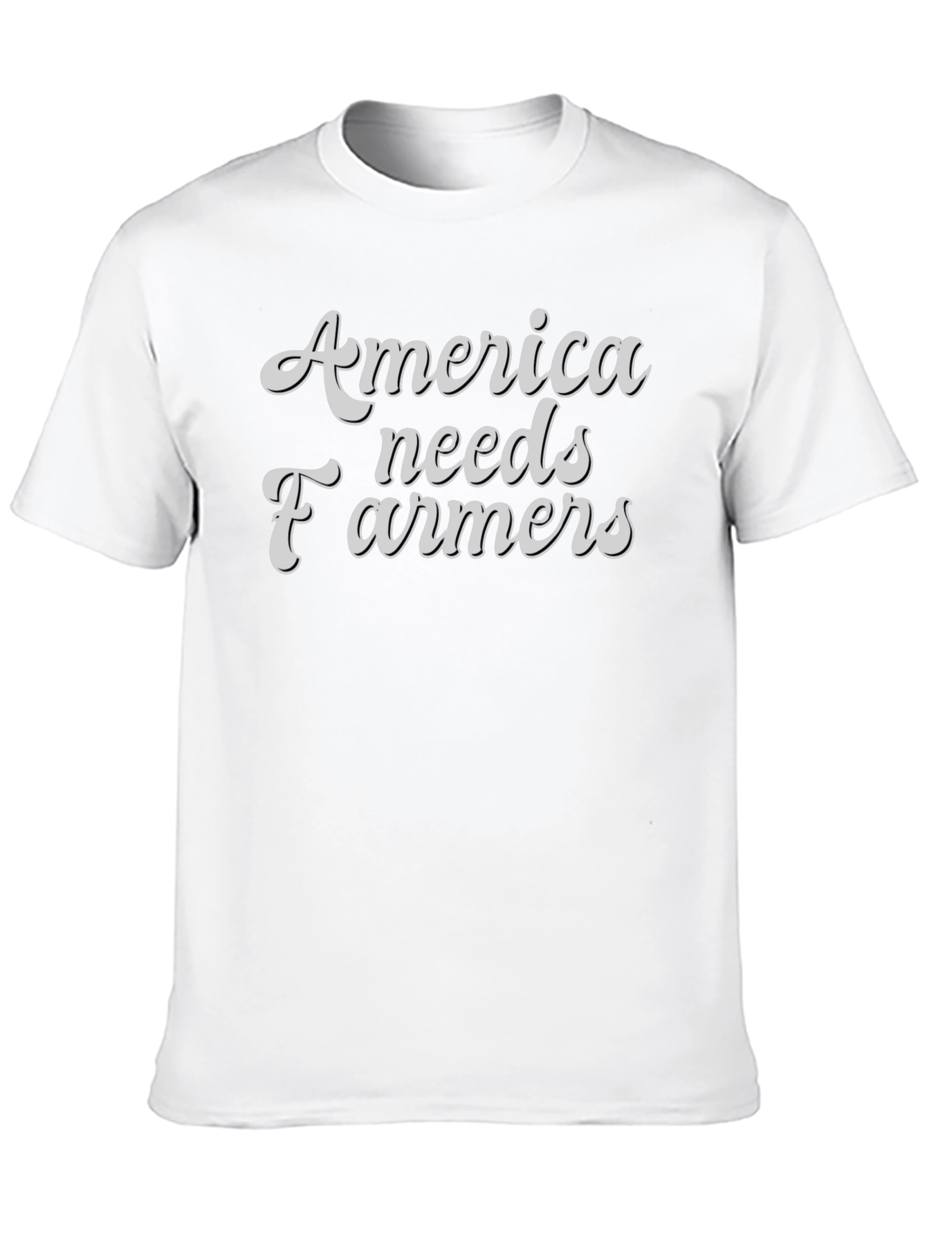 America Needs Farmers Graphic Tee - Black Cotton T-Shirt