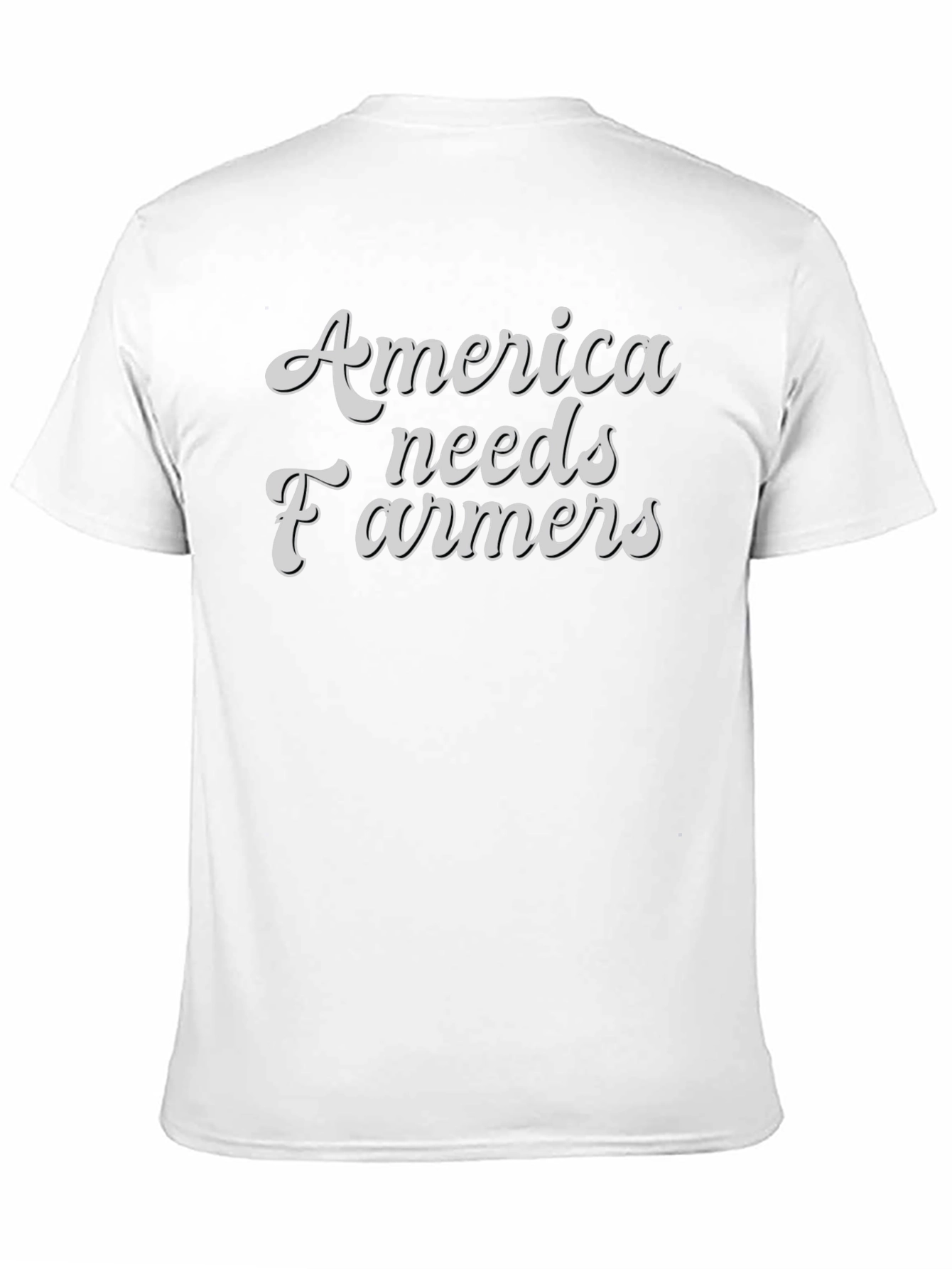 America Needs Farmers Graphic Tee - Black Cotton T-Shirt