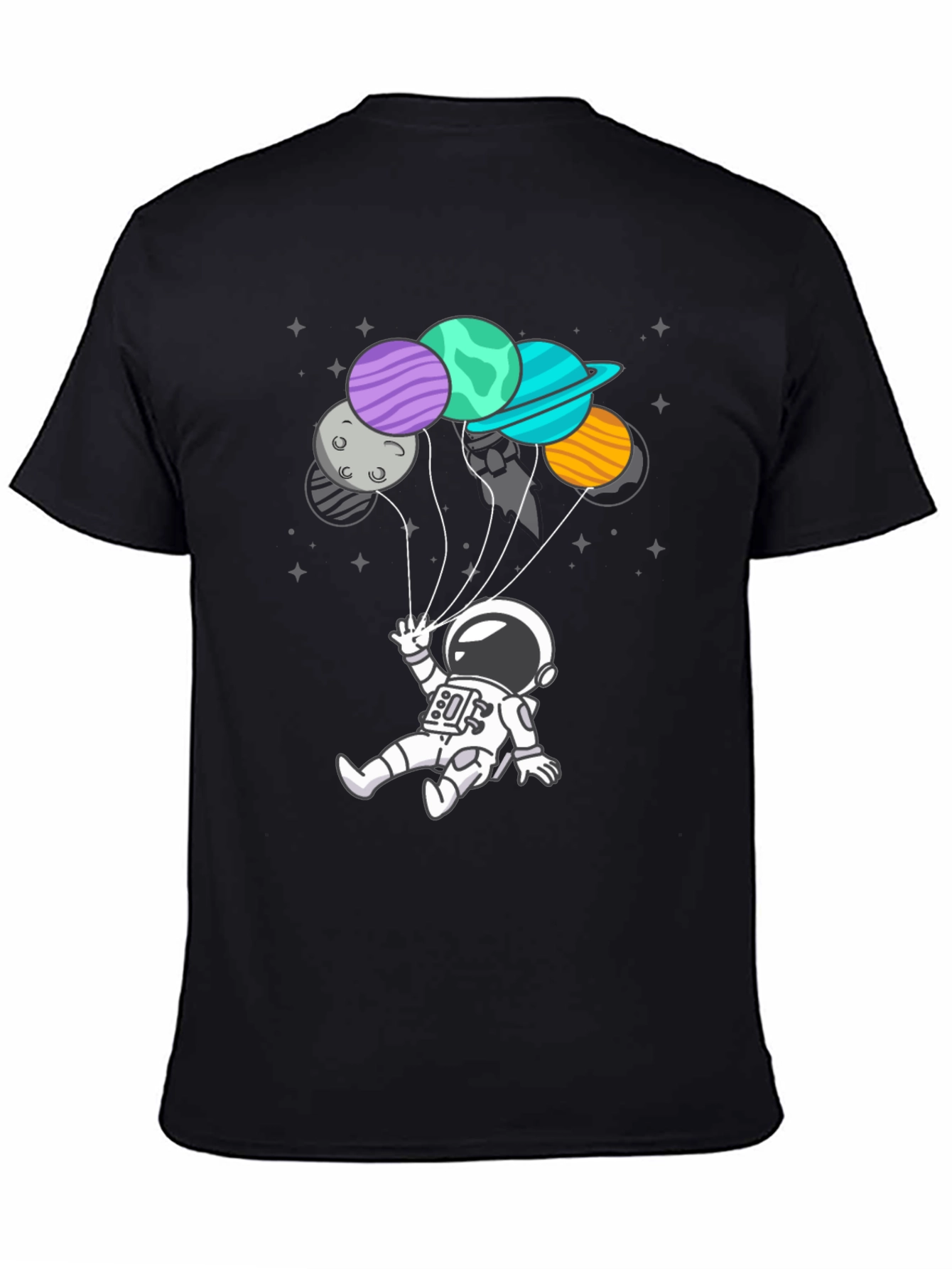 Astronaut Planet Balloon Graphic Tee