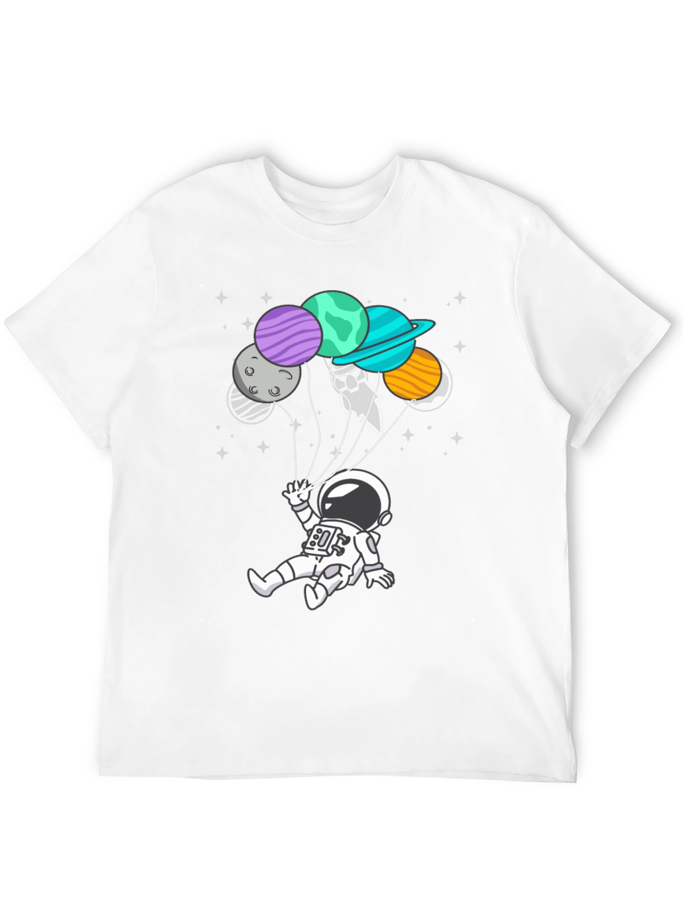 Astronaut Planet Balloon Graphic Tee