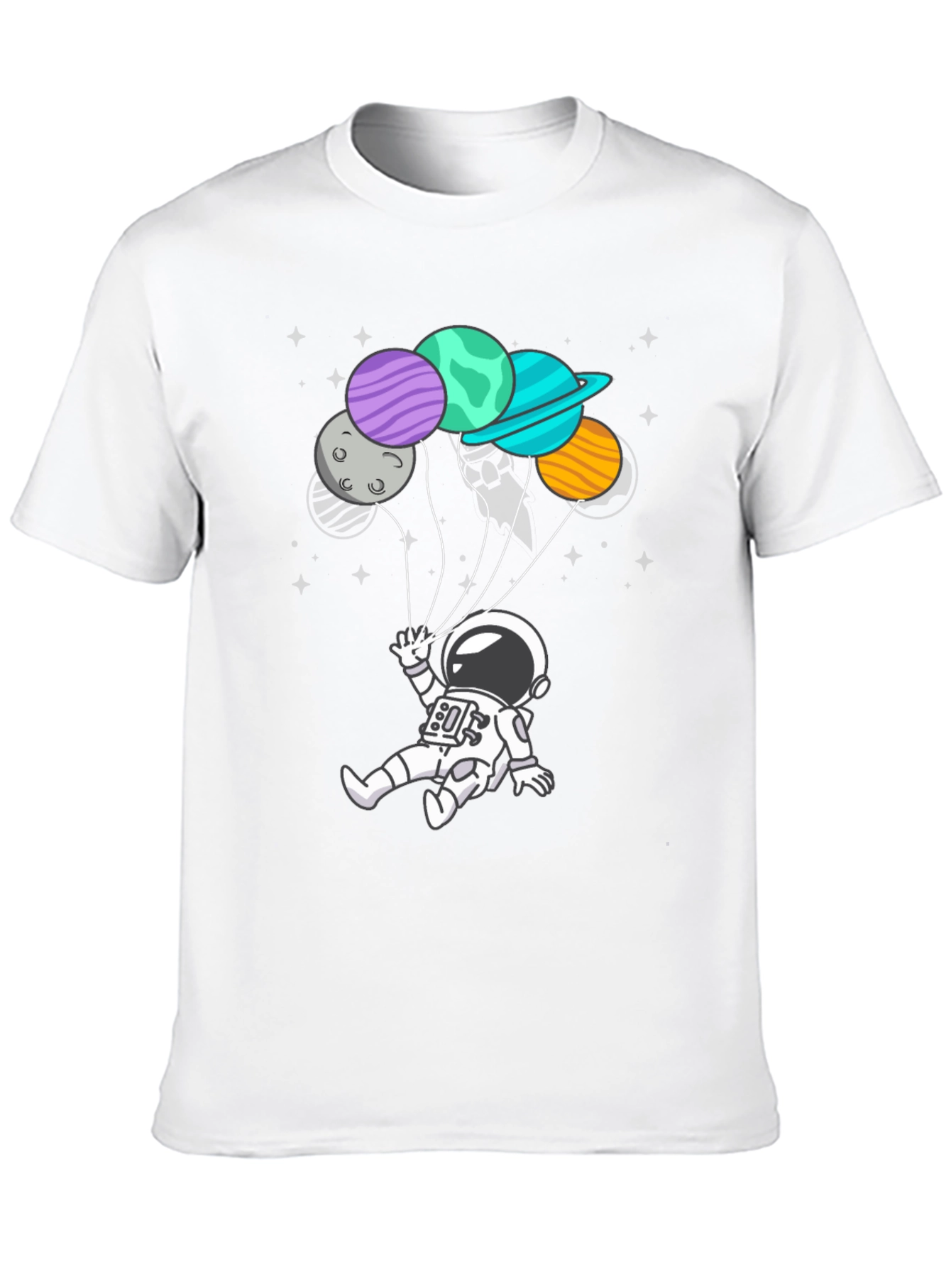 Astronaut Planet Balloon Graphic Tee