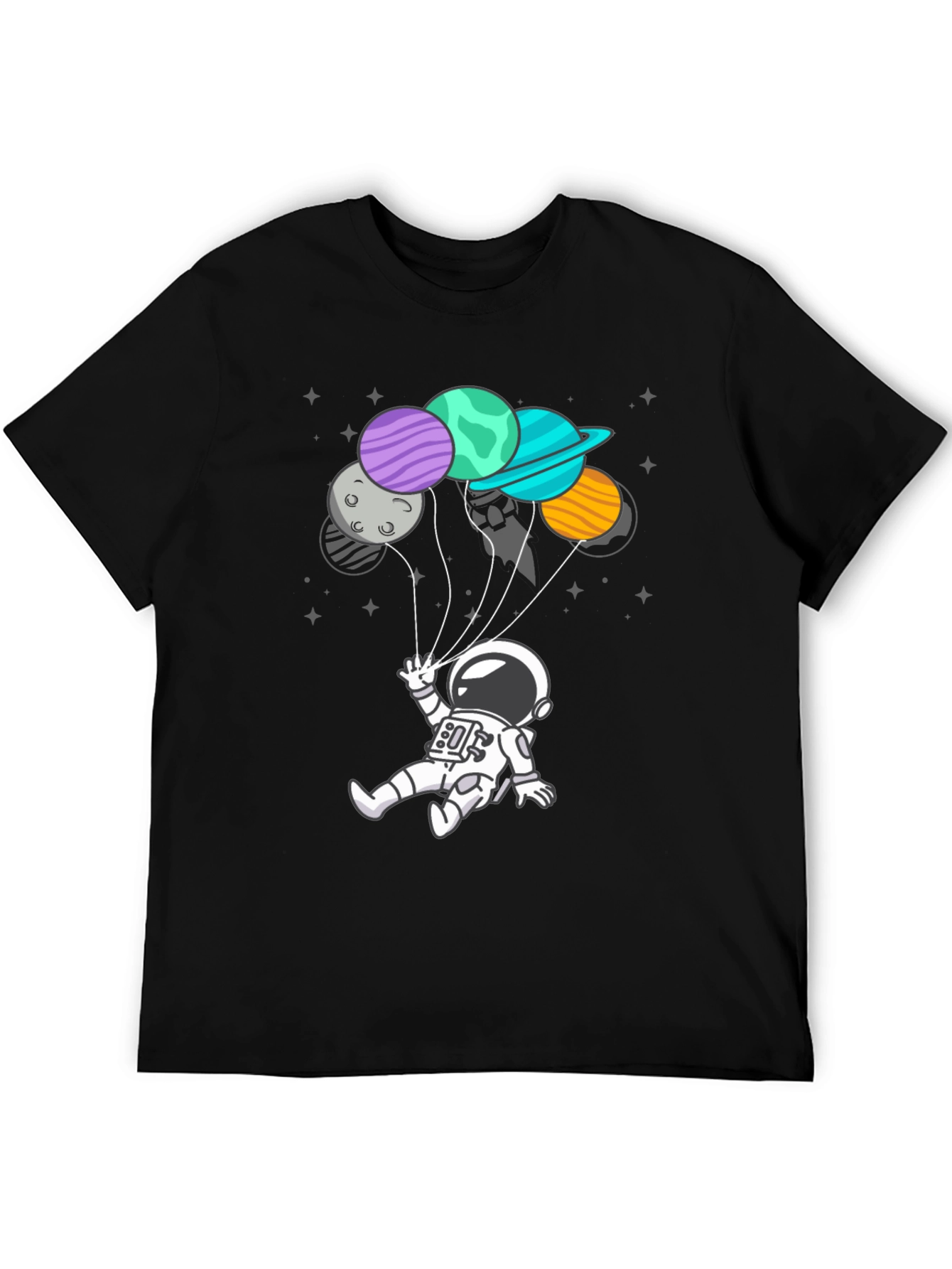Astronaut Planet Balloon Graphic Tee