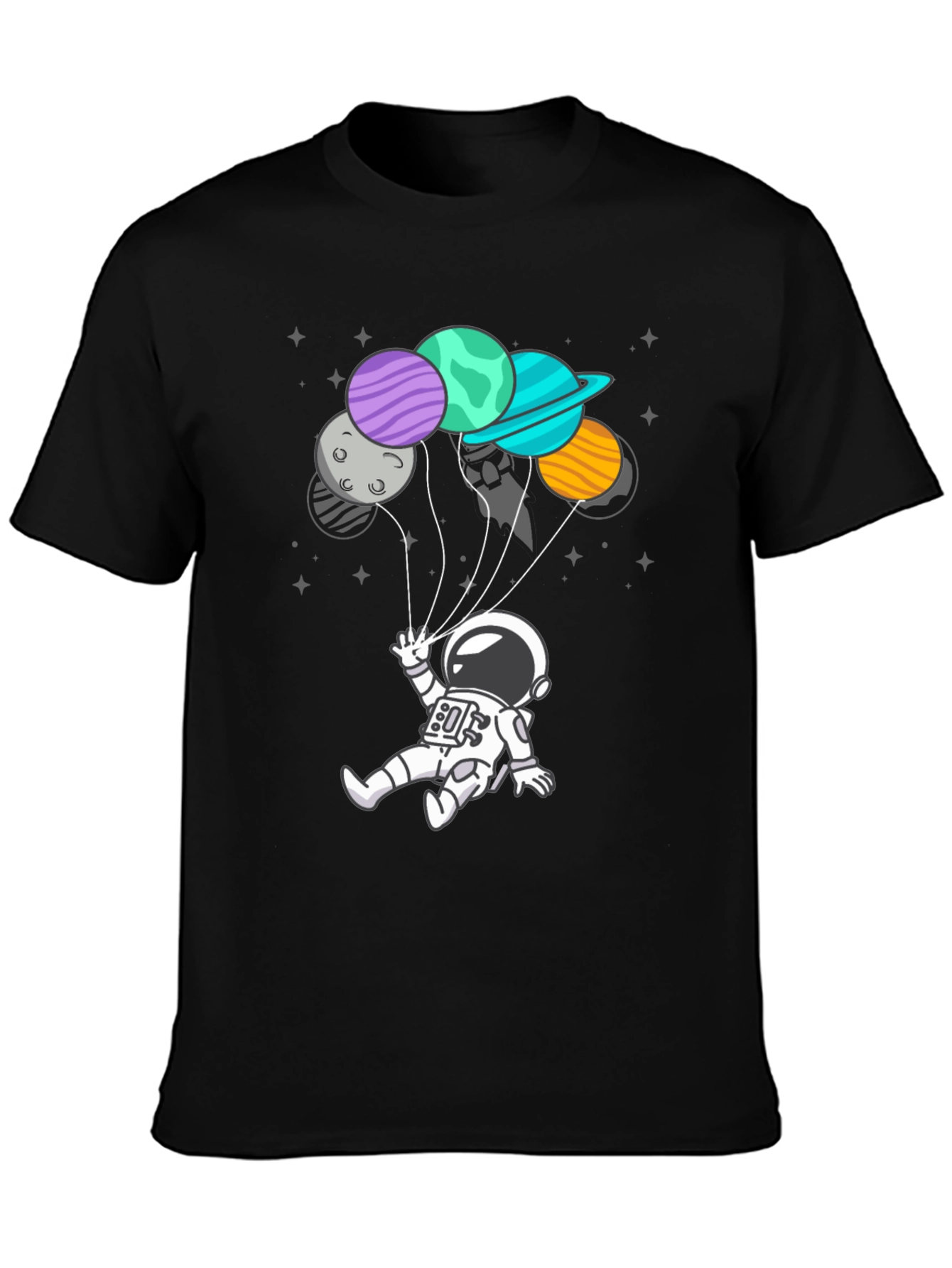 Astronaut Planet Balloon Graphic Tee