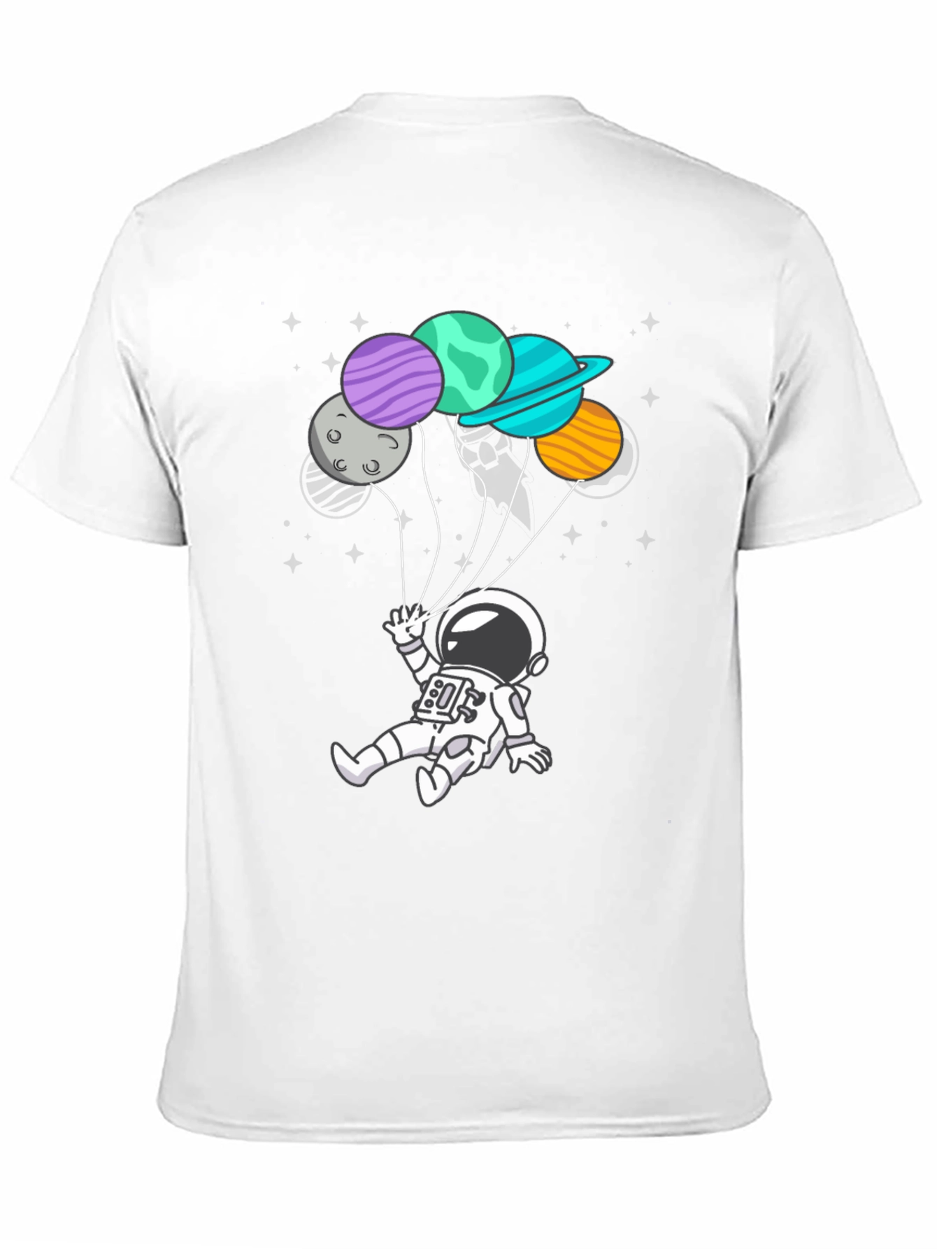Astronaut Planet Balloon Graphic Tee