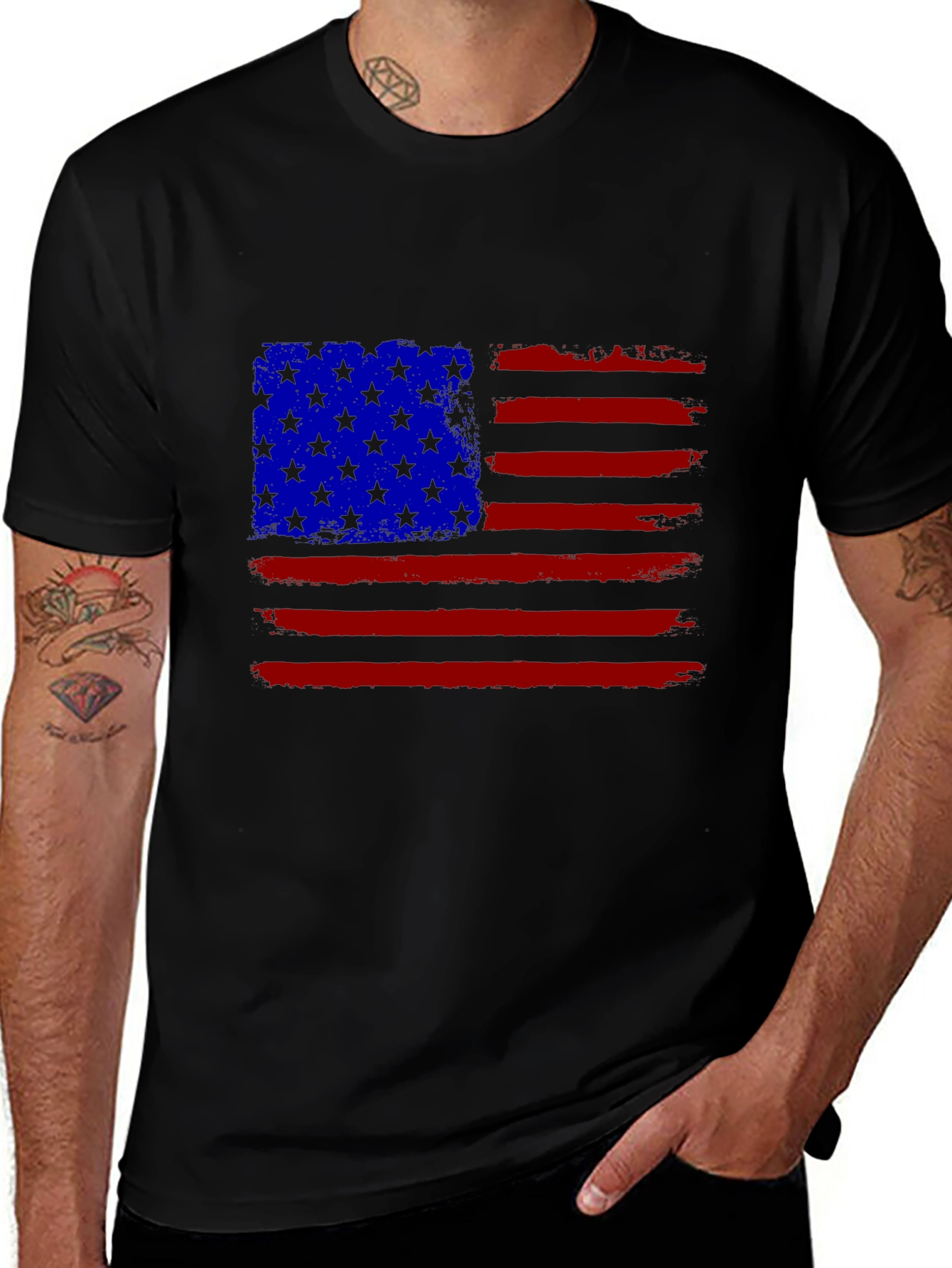 American Flag T-Shirt - Patriotic USA Design