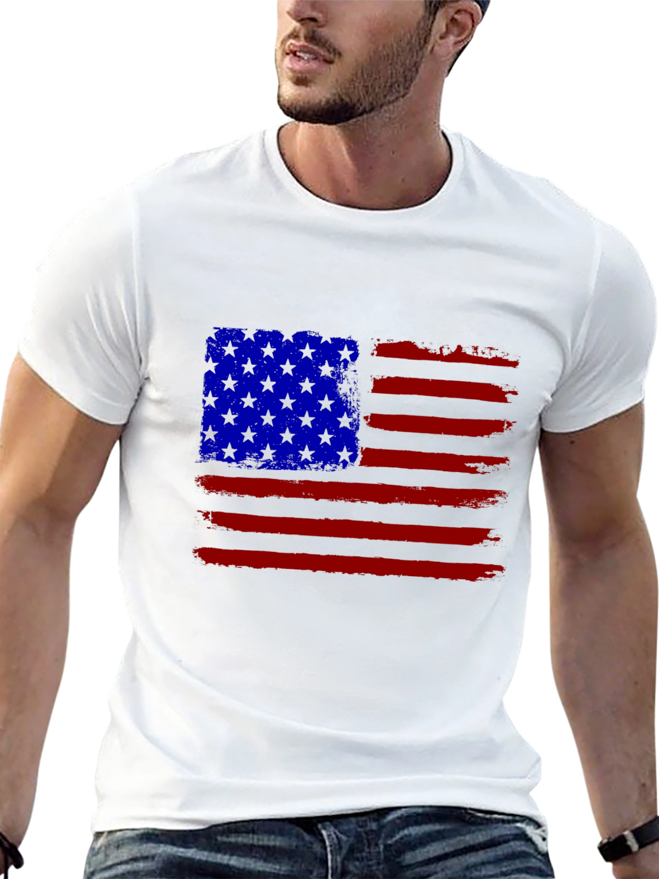 American Flag T-Shirt - Patriotic USA Design