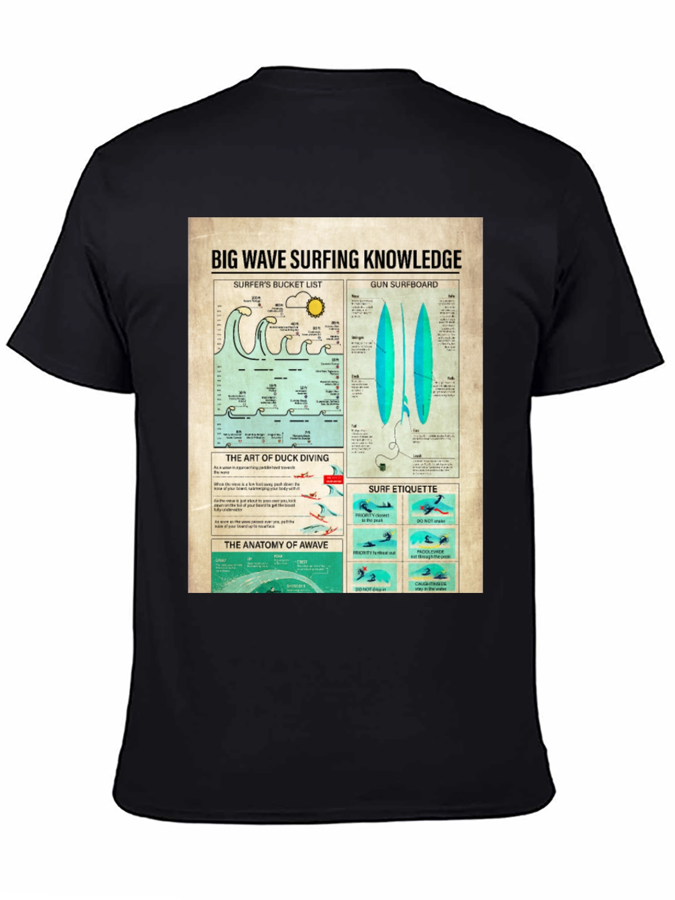 Surfing Knowledge Graphic T-Shirt
