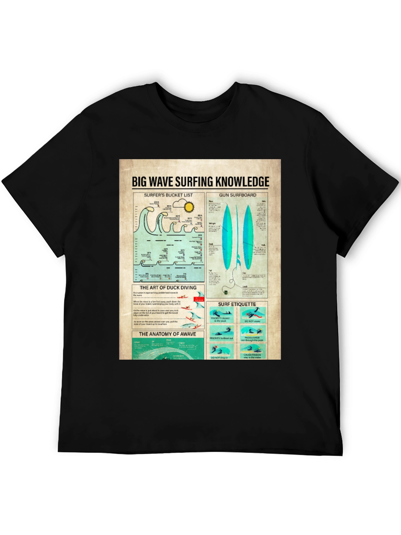 Surfing Knowledge Graphic T-Shirt