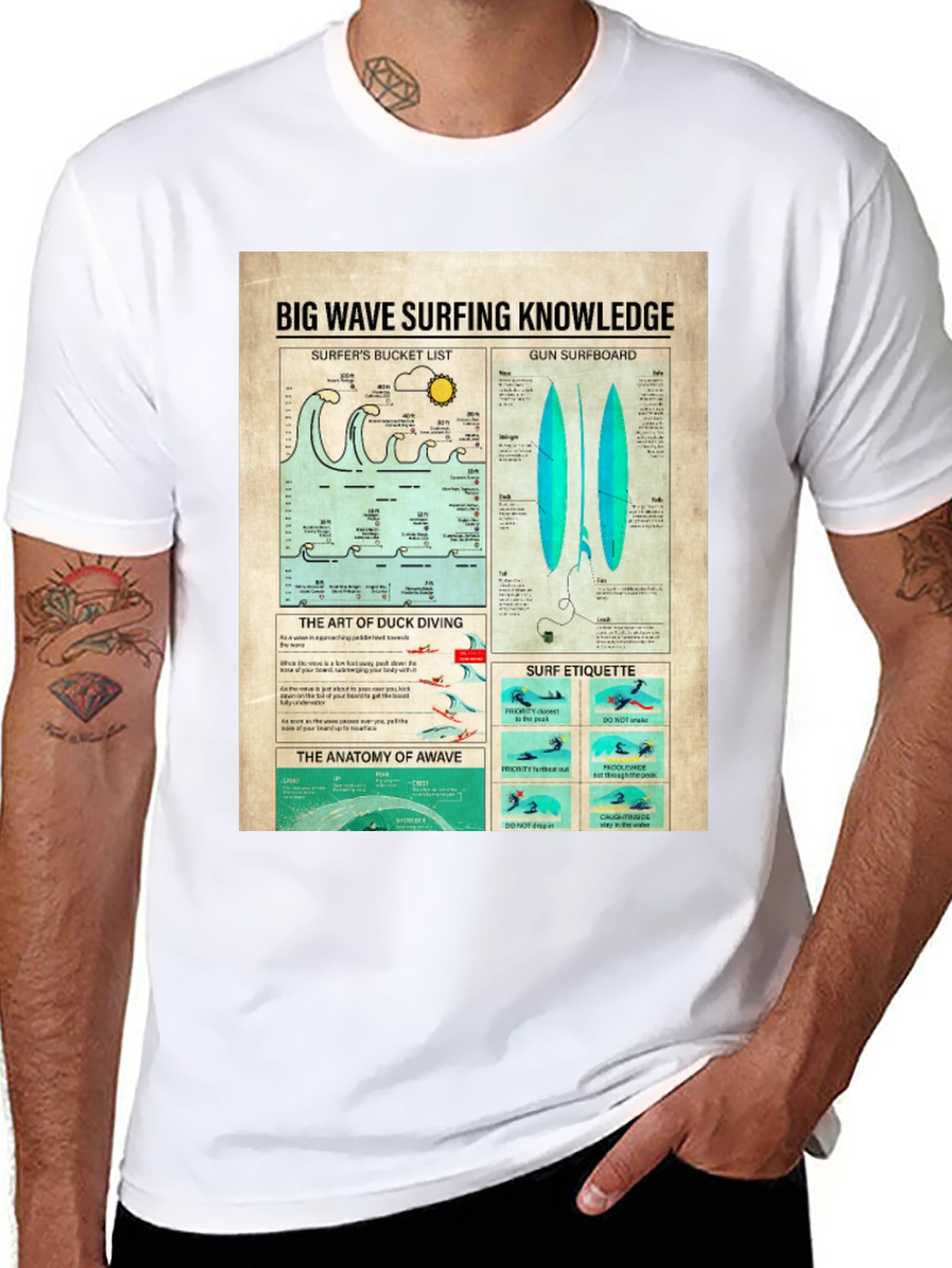Surfing Knowledge Graphic T-Shirt
