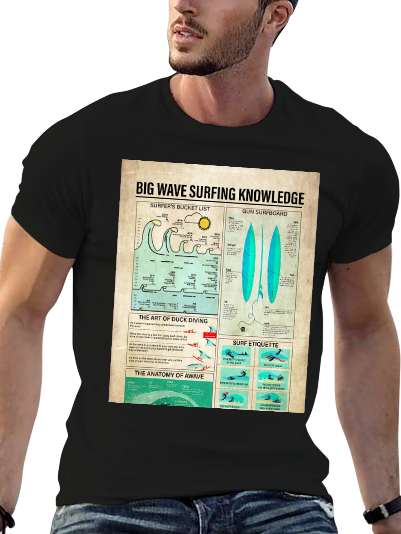 Surfing Knowledge Graphic T-Shirt