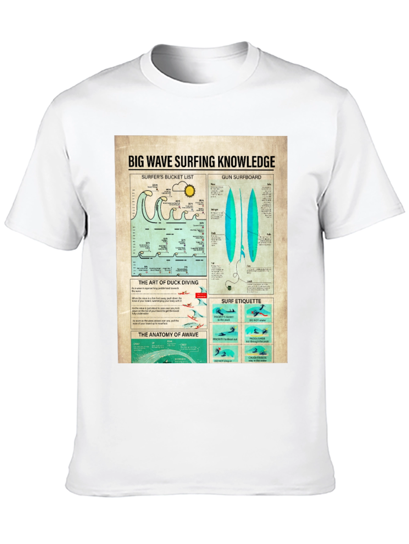 Surfing Knowledge Graphic T-Shirt
