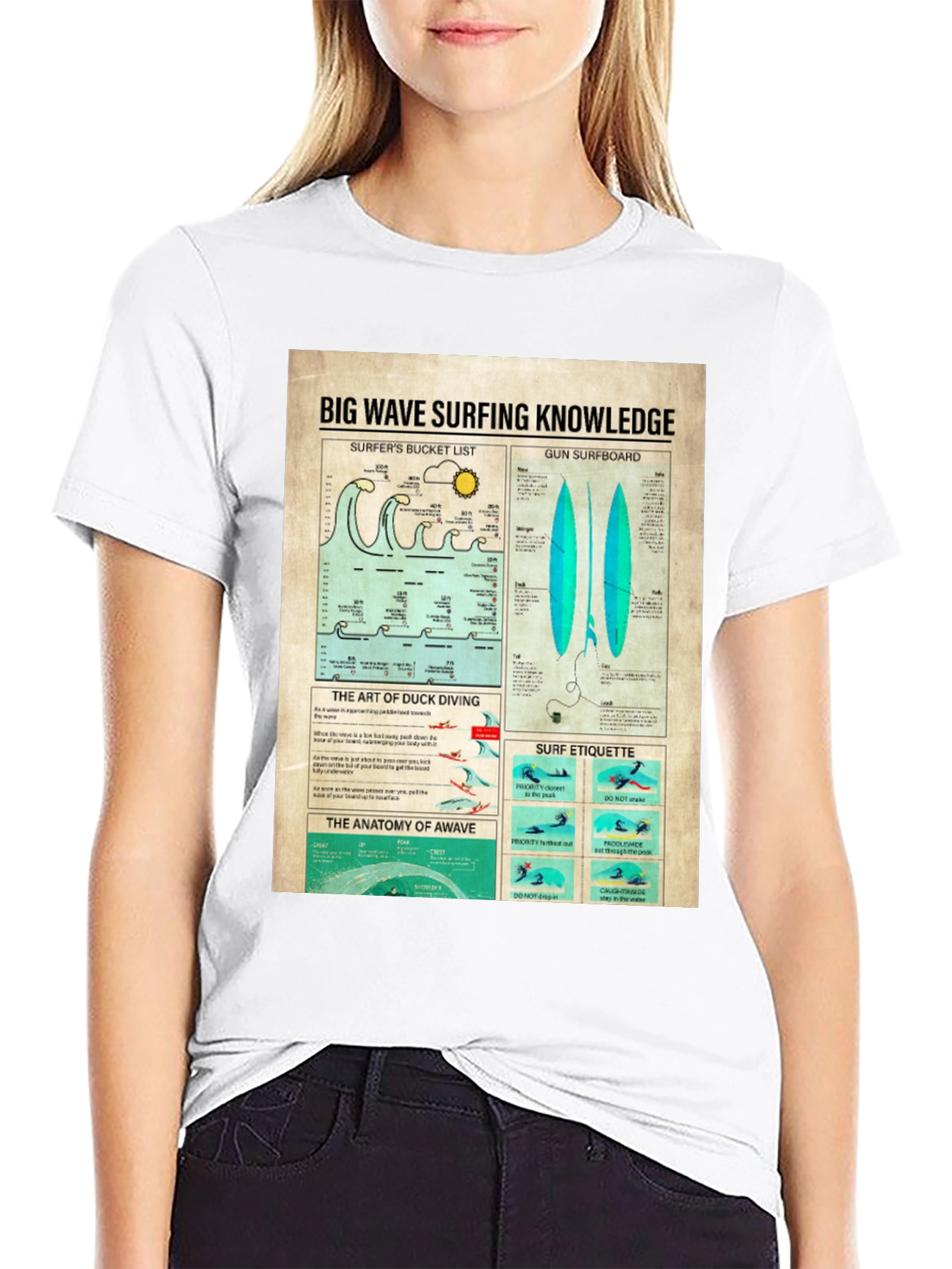 Surfing Knowledge Graphic T-Shirt