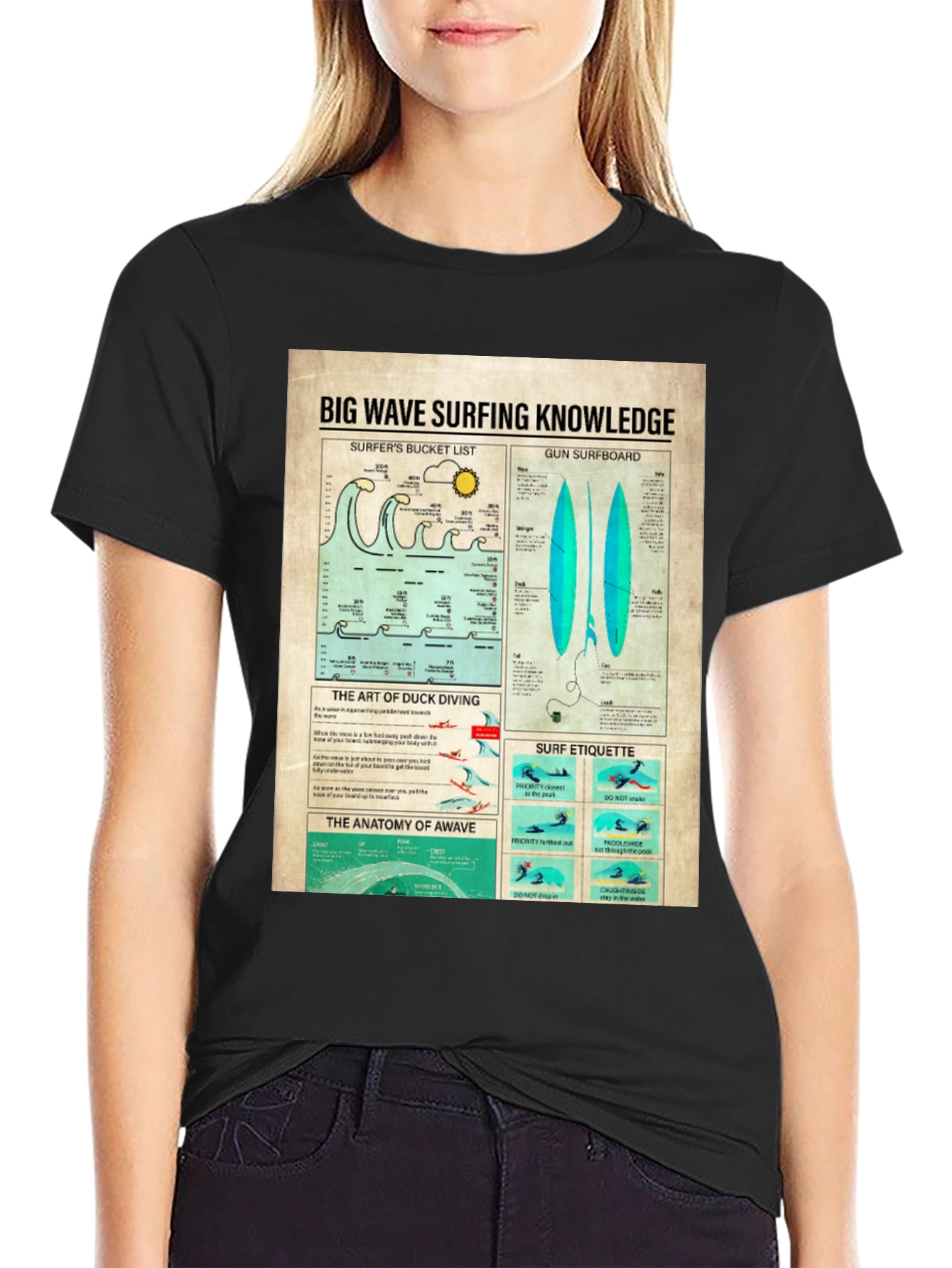 Surfing Knowledge Graphic T-Shirt