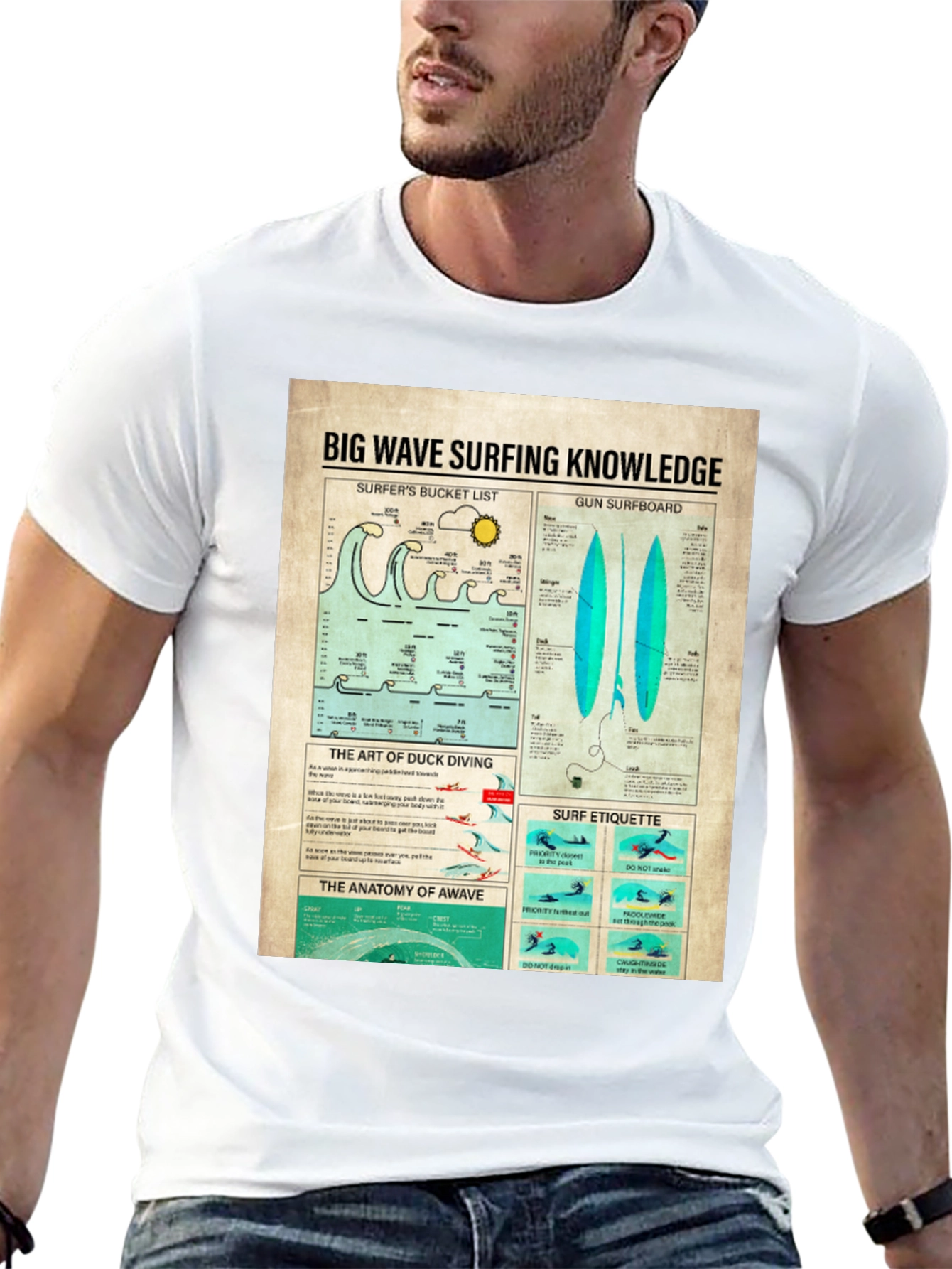 Surfing Knowledge Graphic T-Shirt