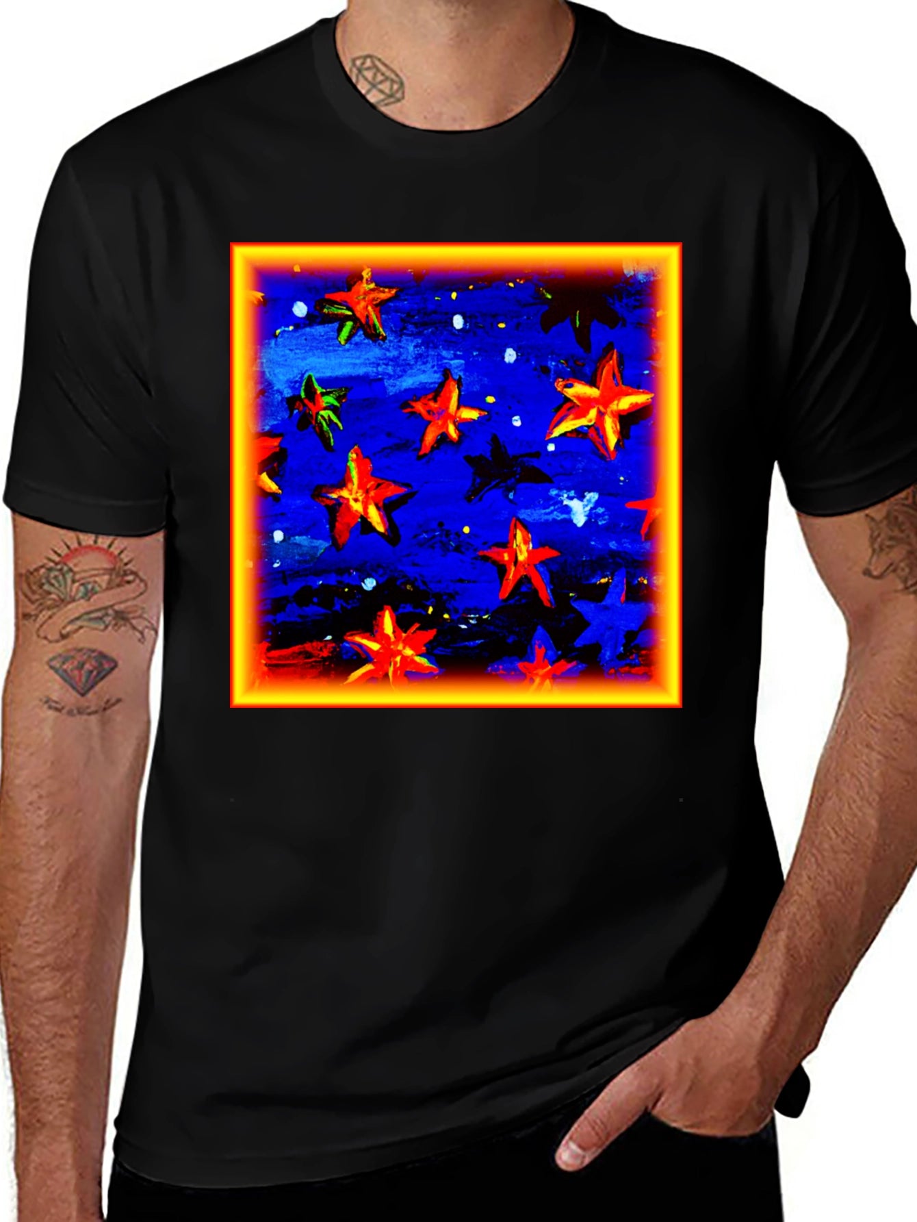 Starry Night Art T-Shirt