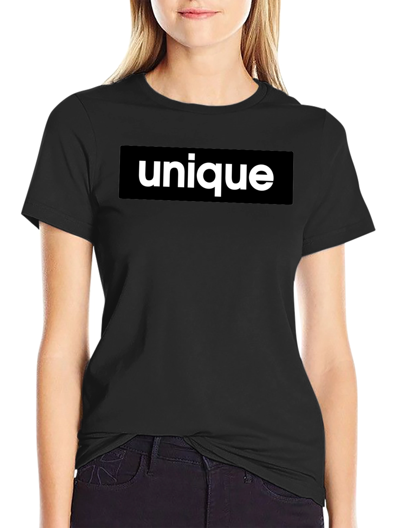 Unique Statement T-Shirt - Bold Black Tee