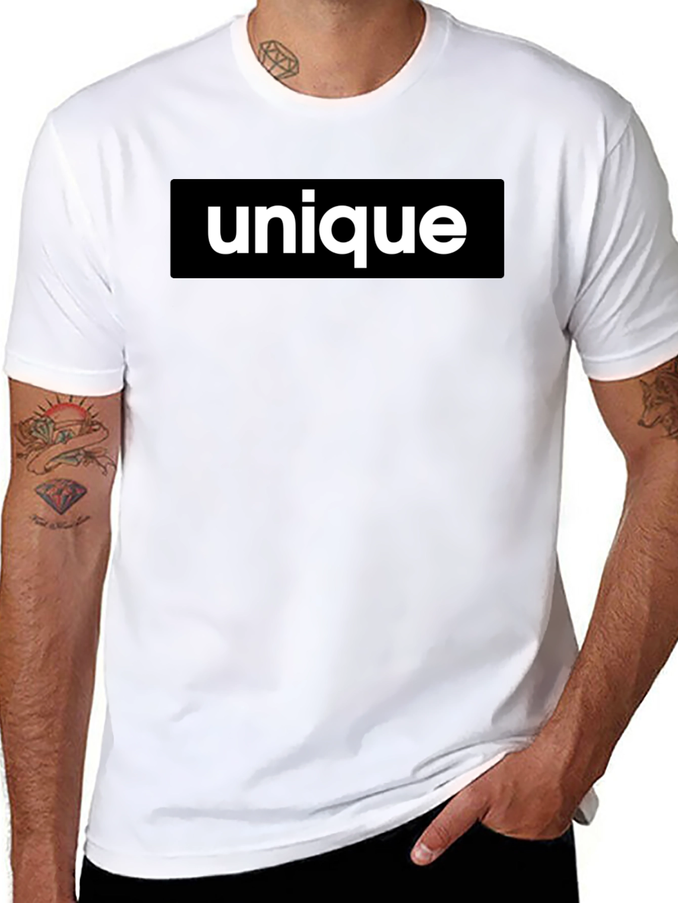 Unique Statement T-Shirt - Bold Black Tee
