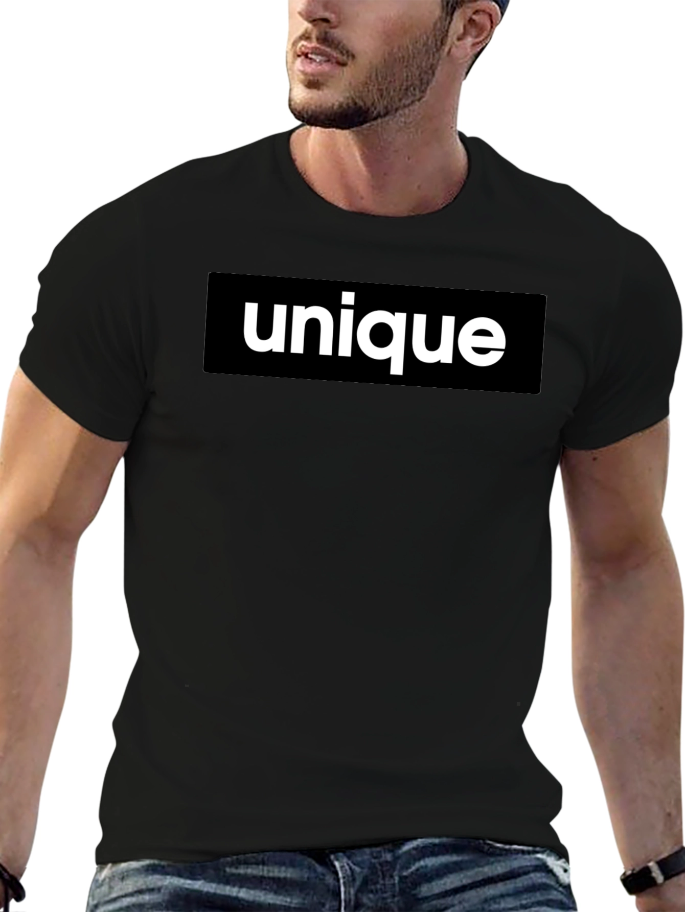 Unique Statement T-Shirt - Bold Black Tee