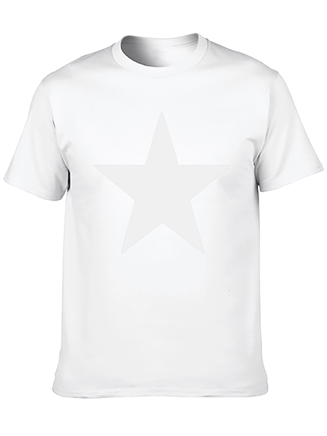 Bold Star Graphic Tee - Classic Black Cotton Shirt
