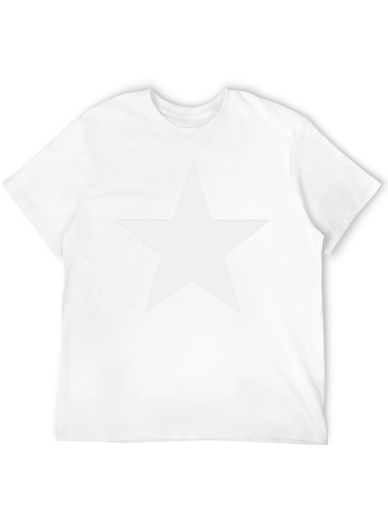 Bold Star Graphic Tee - Classic Black Cotton Shirt