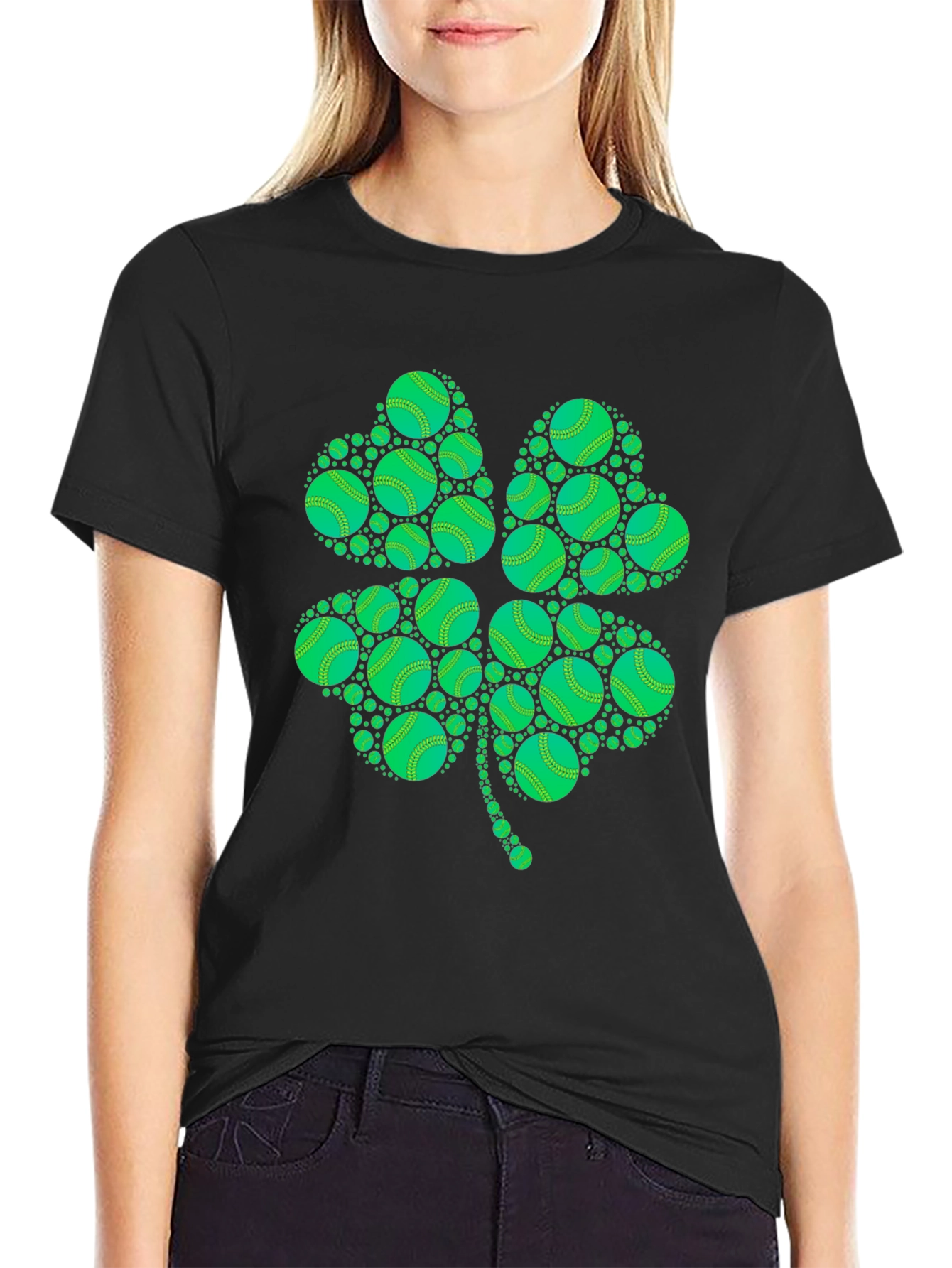 St. Patricks Day Clover T-Shirt - Novelty Design