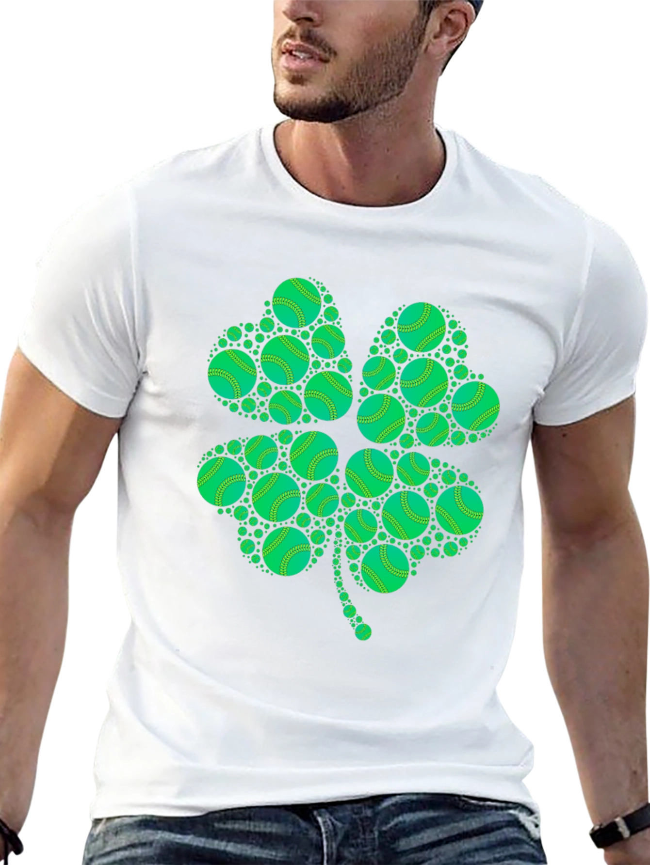 St. Patricks Day Clover T-Shirt - Novelty Design