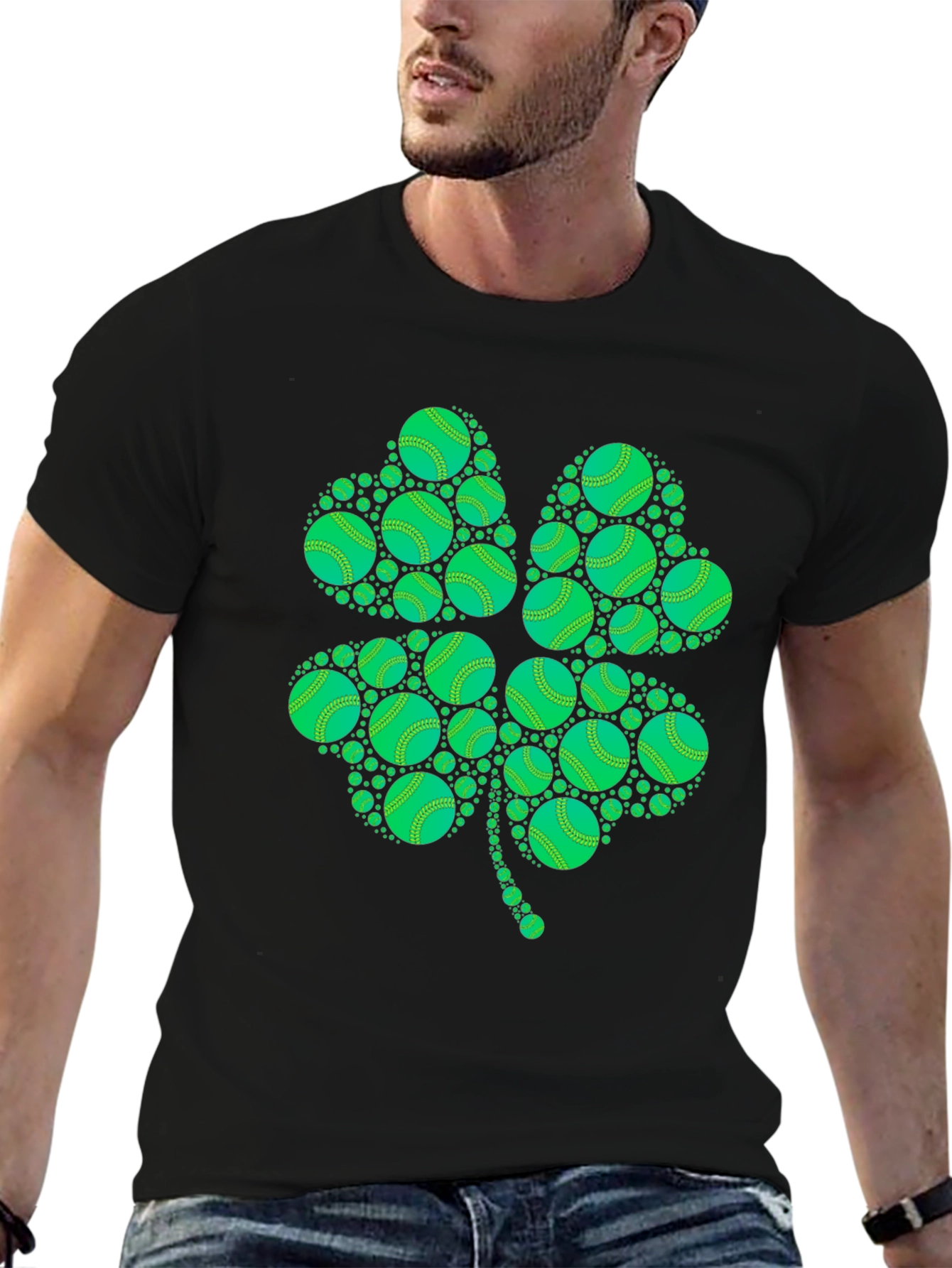 St. Patricks Day Clover T-Shirt - Novelty Design