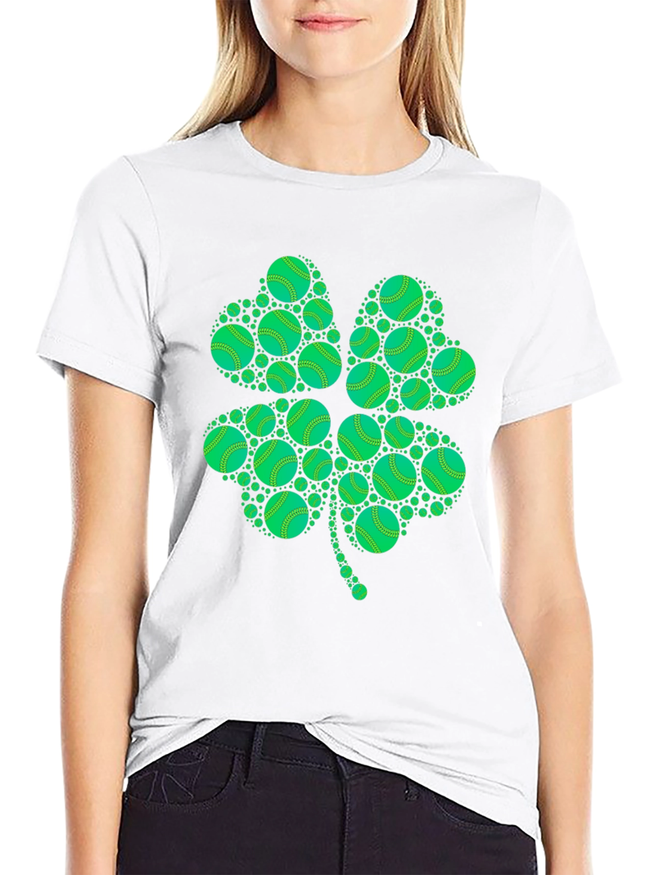 St. Patricks Day Clover T-Shirt - Novelty Design