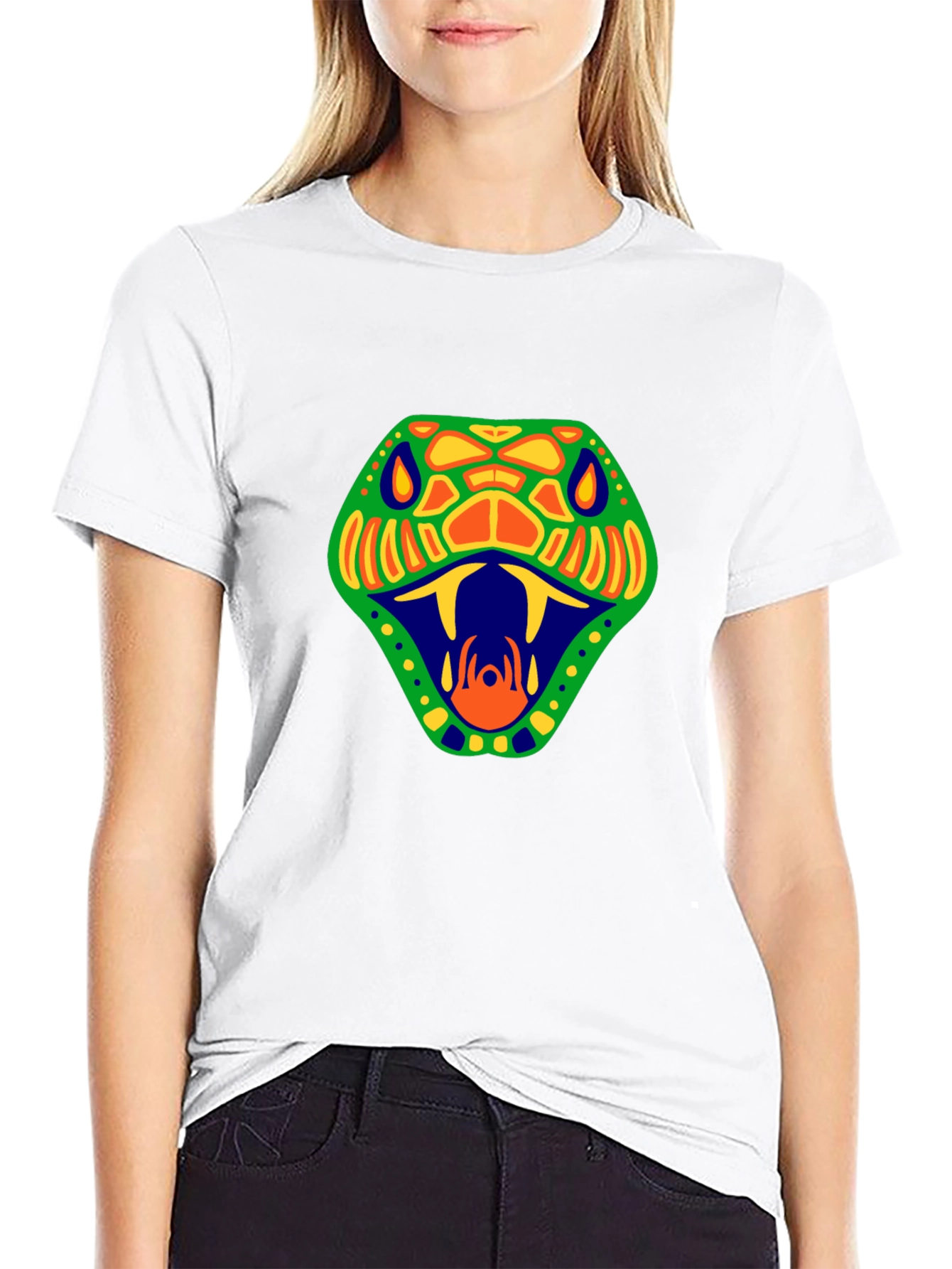 Stylish Snake Graphic Tee - Bold Design