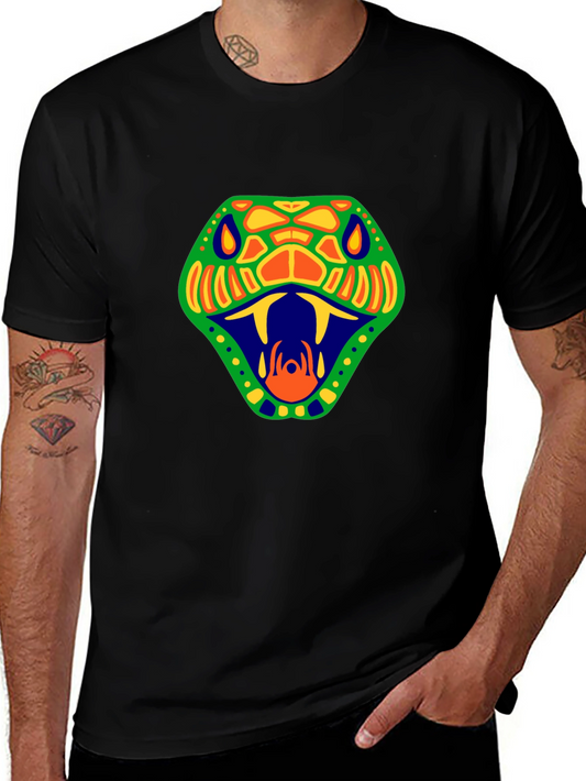 Stylish Snake Graphic Tee - Bold Design