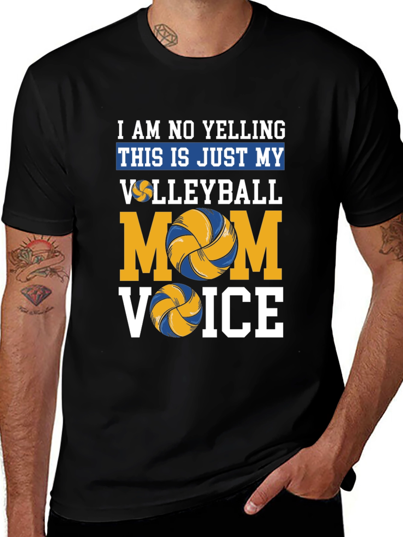 Volleyball Mom Voice T-Shirt - Novelty Graphic Tee