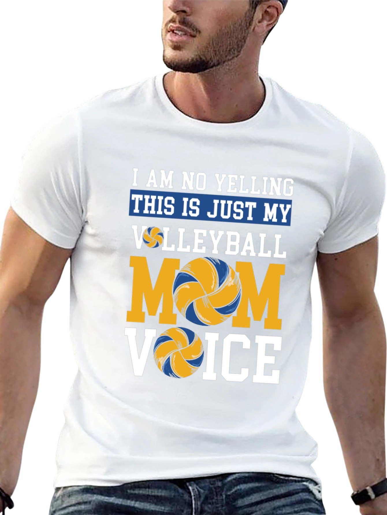 Volleyball Mom Voice T-Shirt - Novelty Graphic Tee