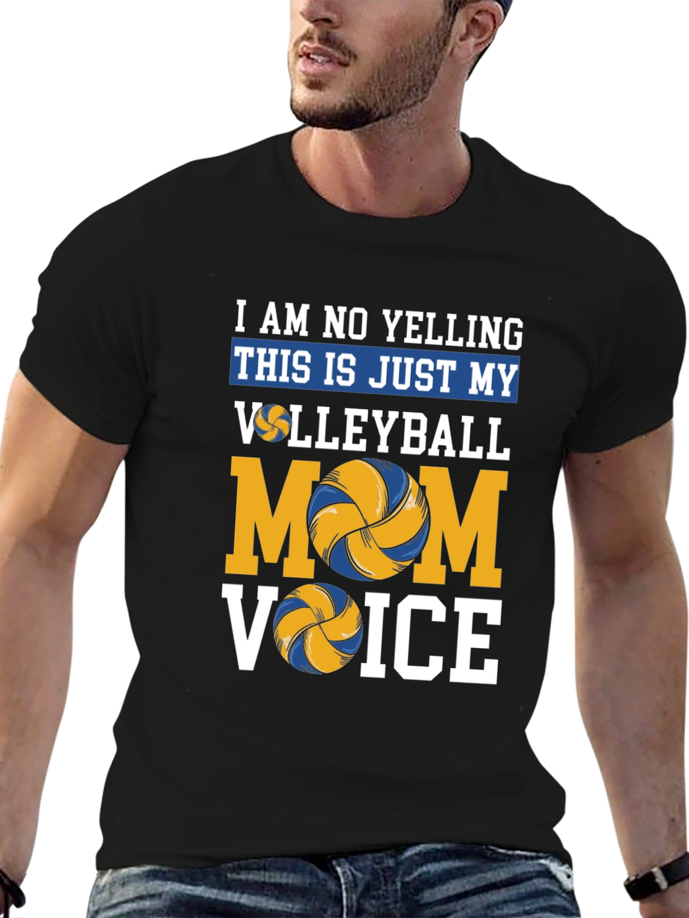 Volleyball Mom Voice T-Shirt - Novelty Graphic Tee