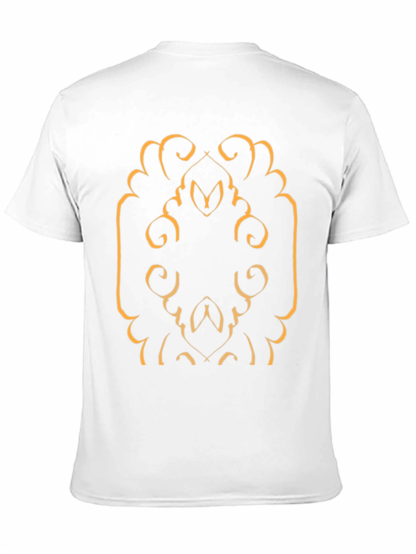 Stylish Black T-Shirt with Abstract Gold Design