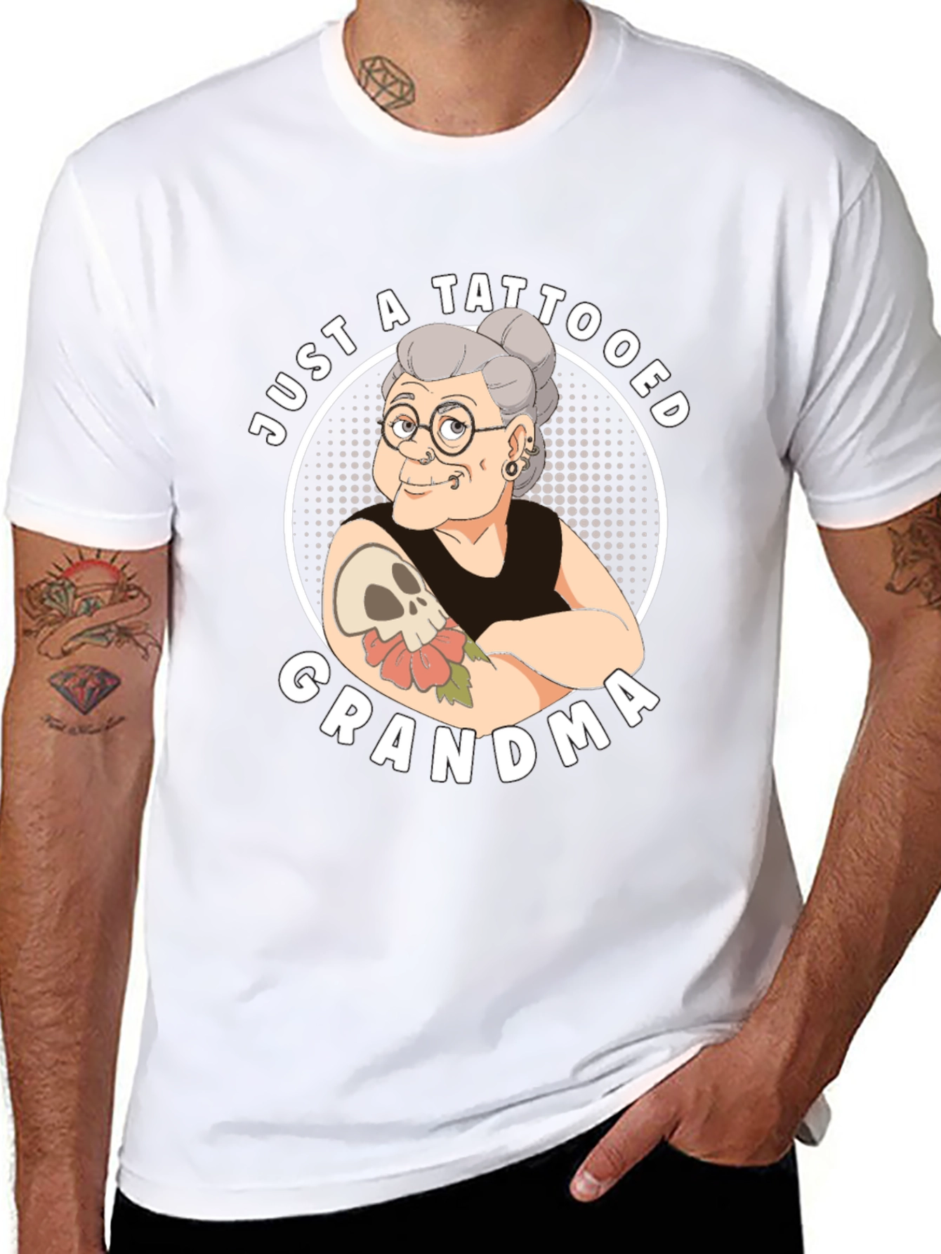 Tattooed Grandma T-Shirt - Funny Graphic Tee