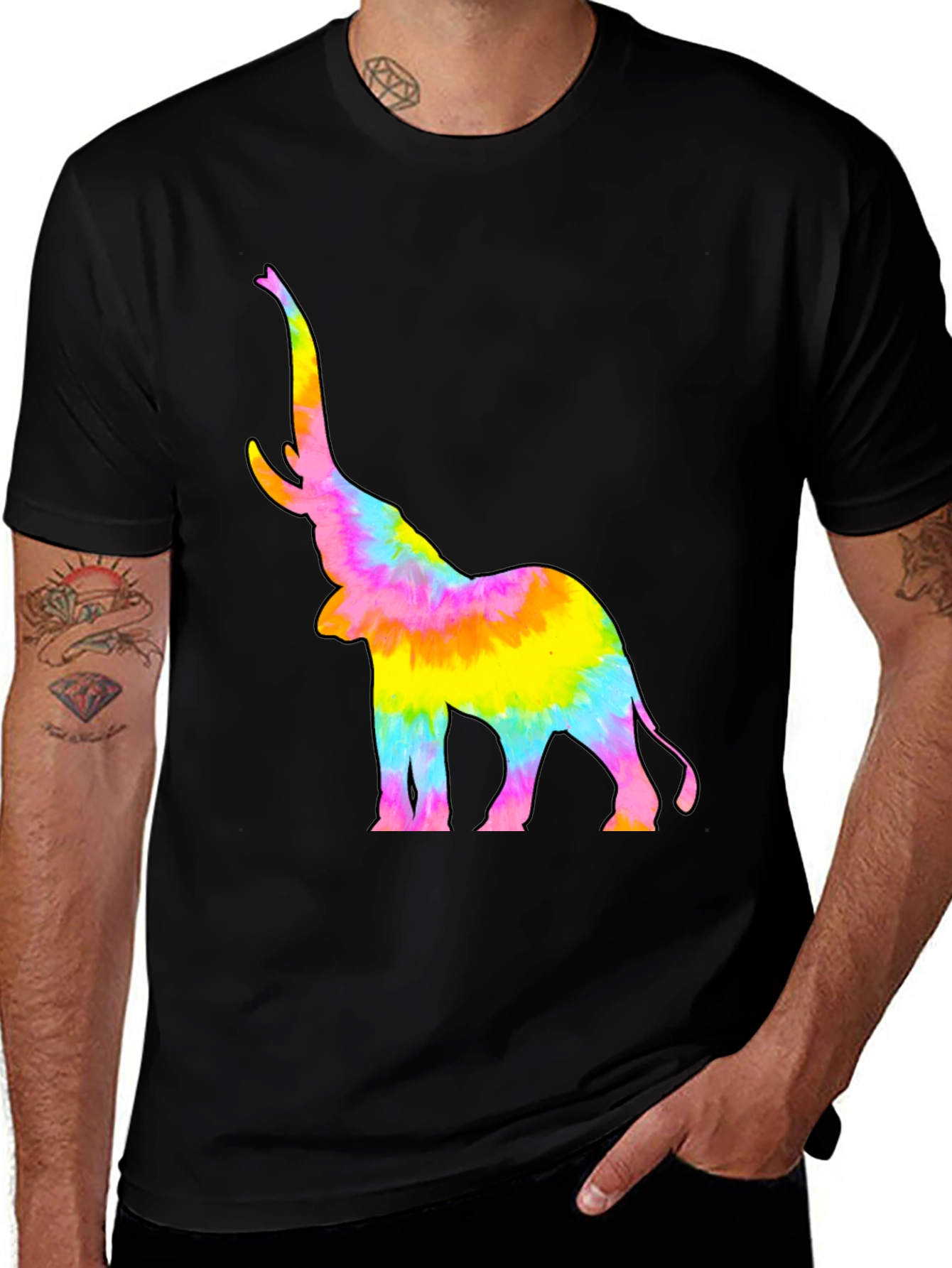 Tie-Dye Elephant Graphic Tee