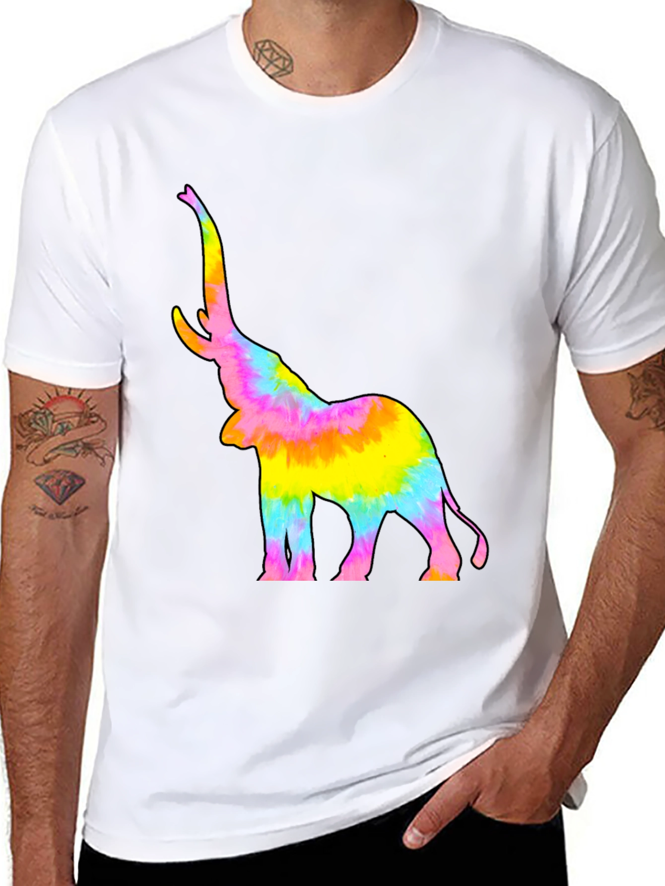 Tie-Dye Elephant Graphic Tee
