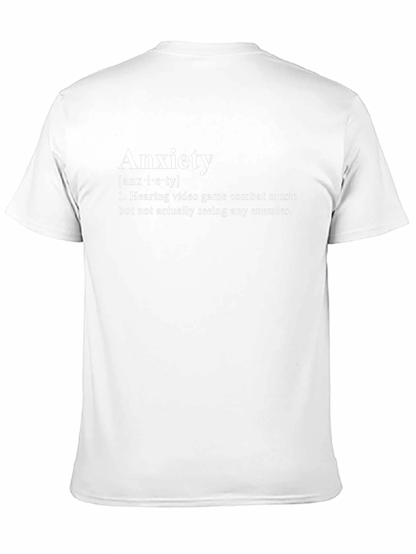 Anxiety Definition Black T-Shirt