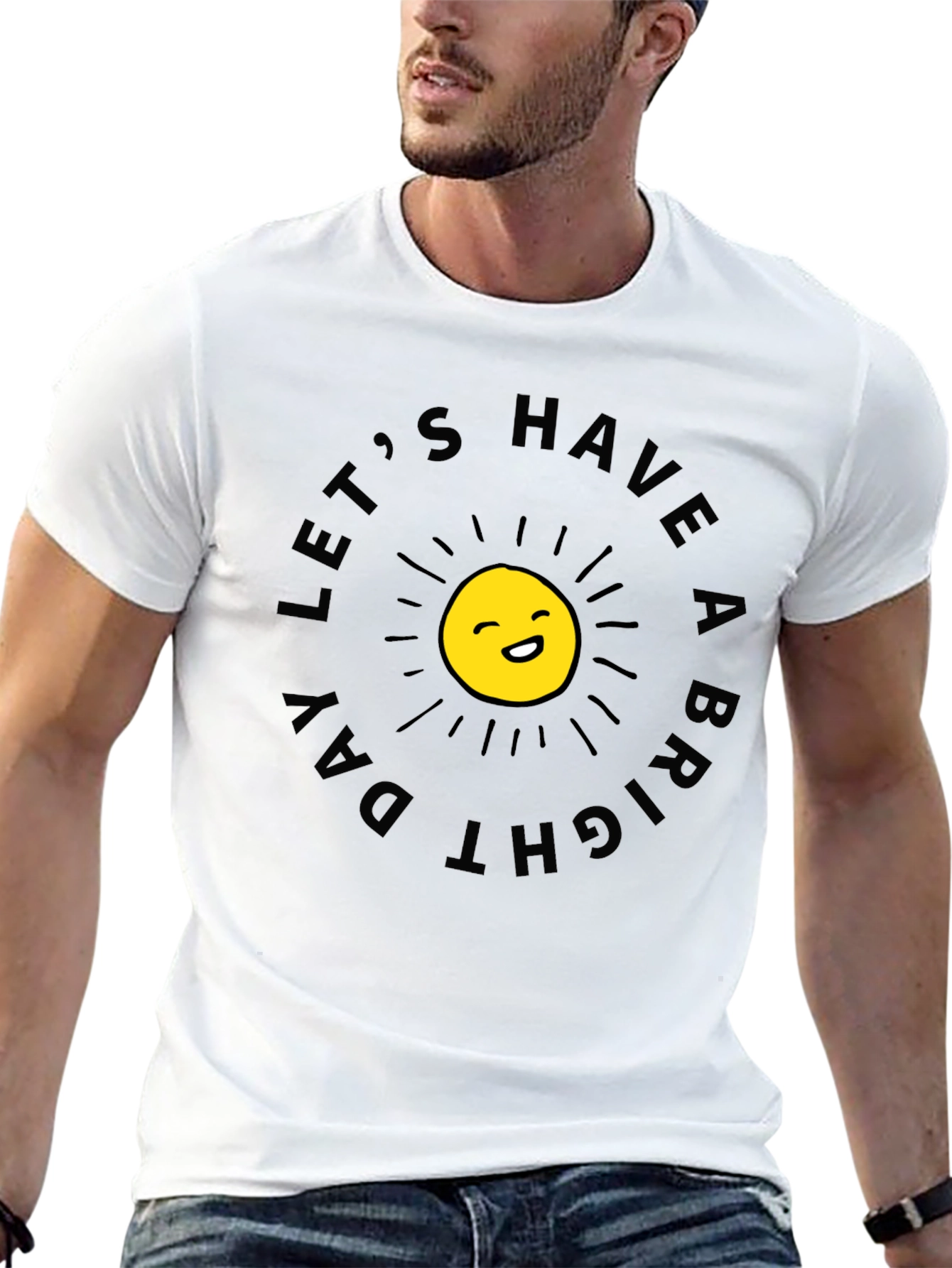Bright Day T-Shirt - Smiling Sun Graphic Tee