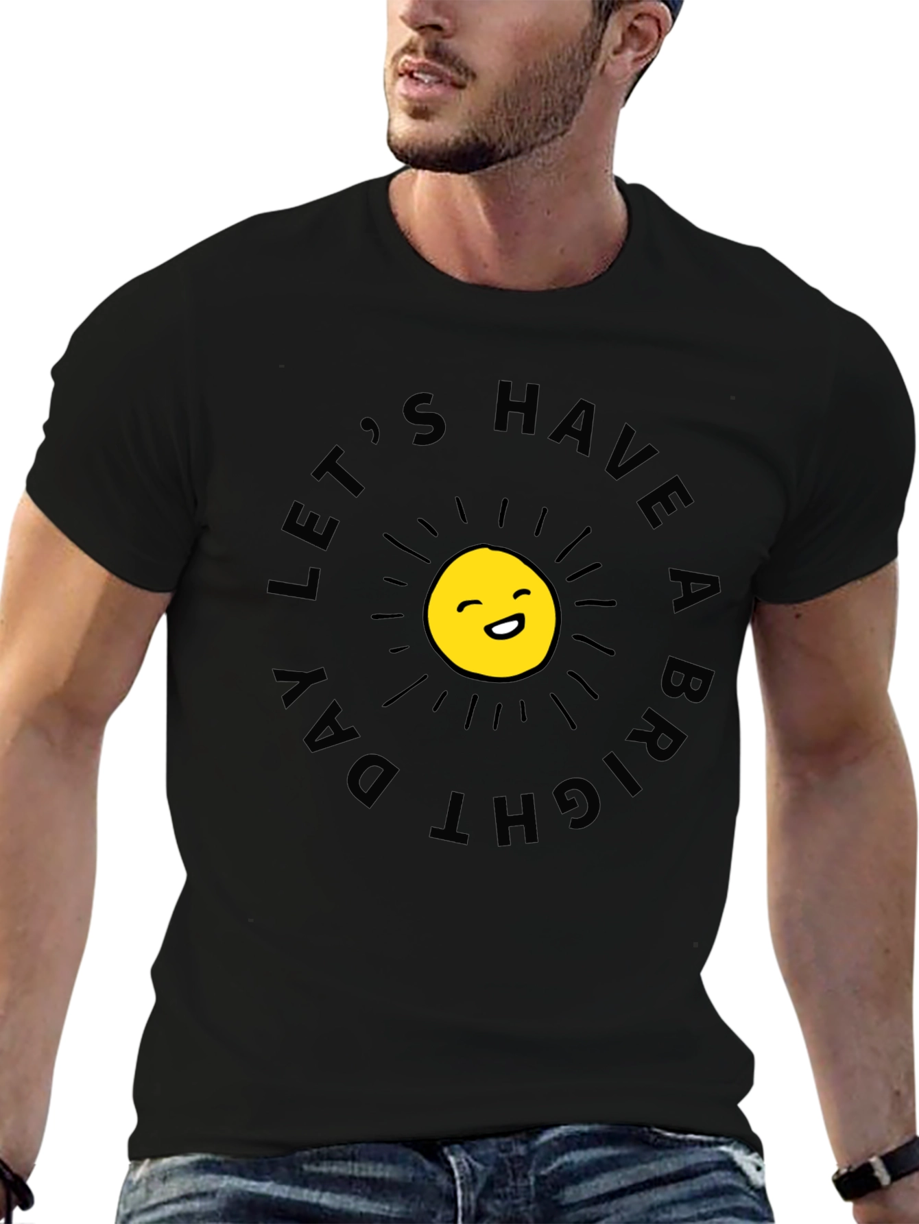 Bright Day T-Shirt - Smiling Sun Graphic Tee