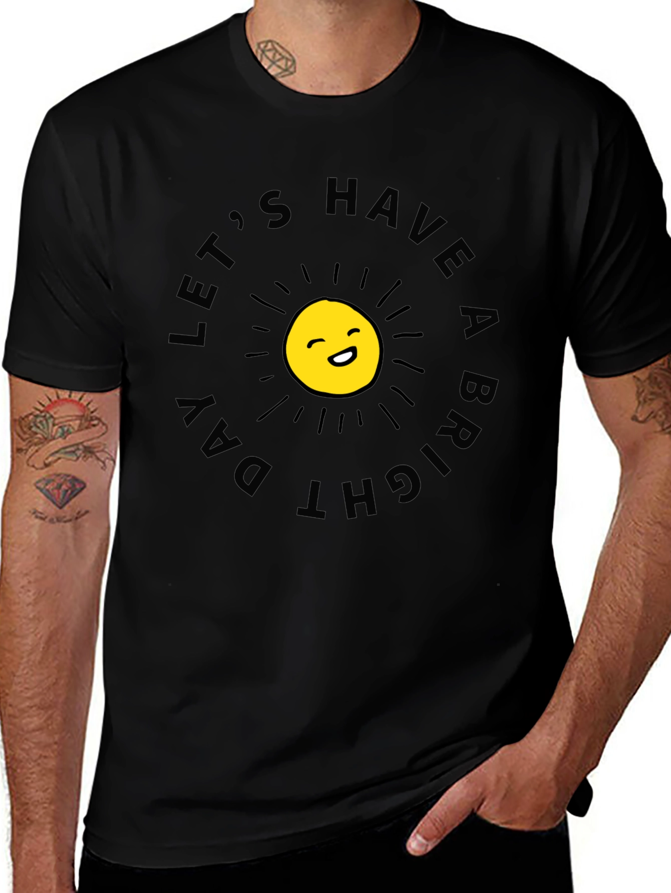 Bright Day T-Shirt - Smiling Sun Graphic Tee