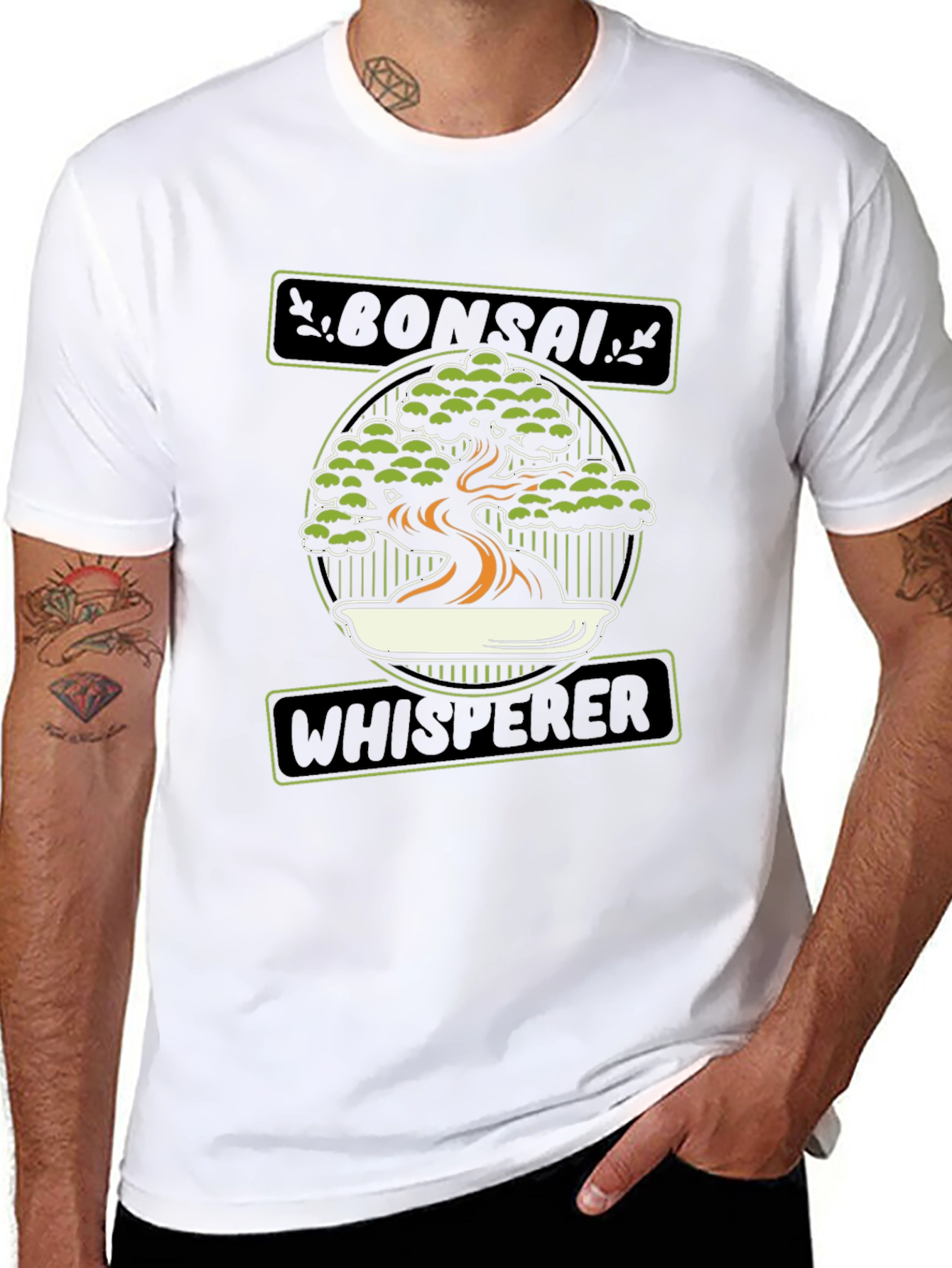 Bonsai Whisperer Graphic Tee - Black Cotton T-Shirt