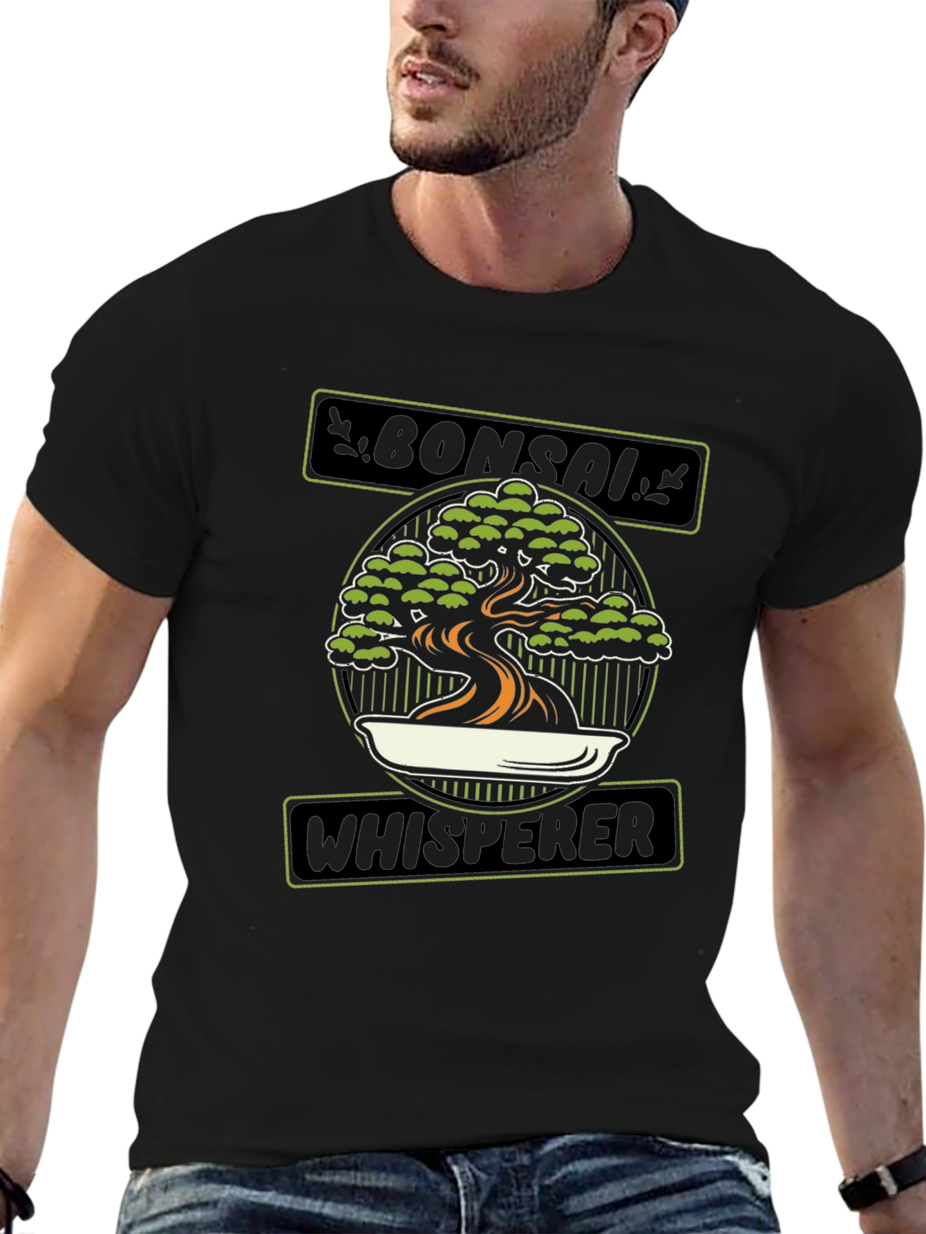 Bonsai Whisperer Graphic Tee - Black Cotton T-Shirt