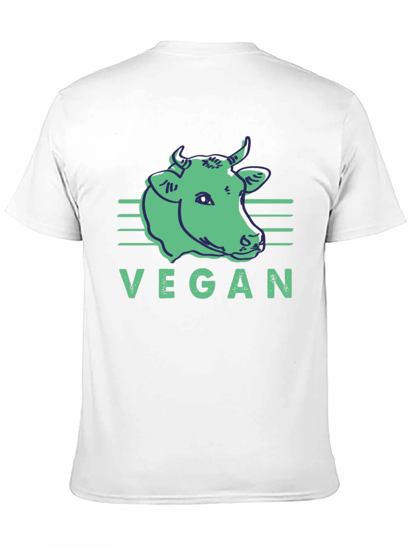 Vegan Cow Graphic Tee - Black Unisex T-Shirt